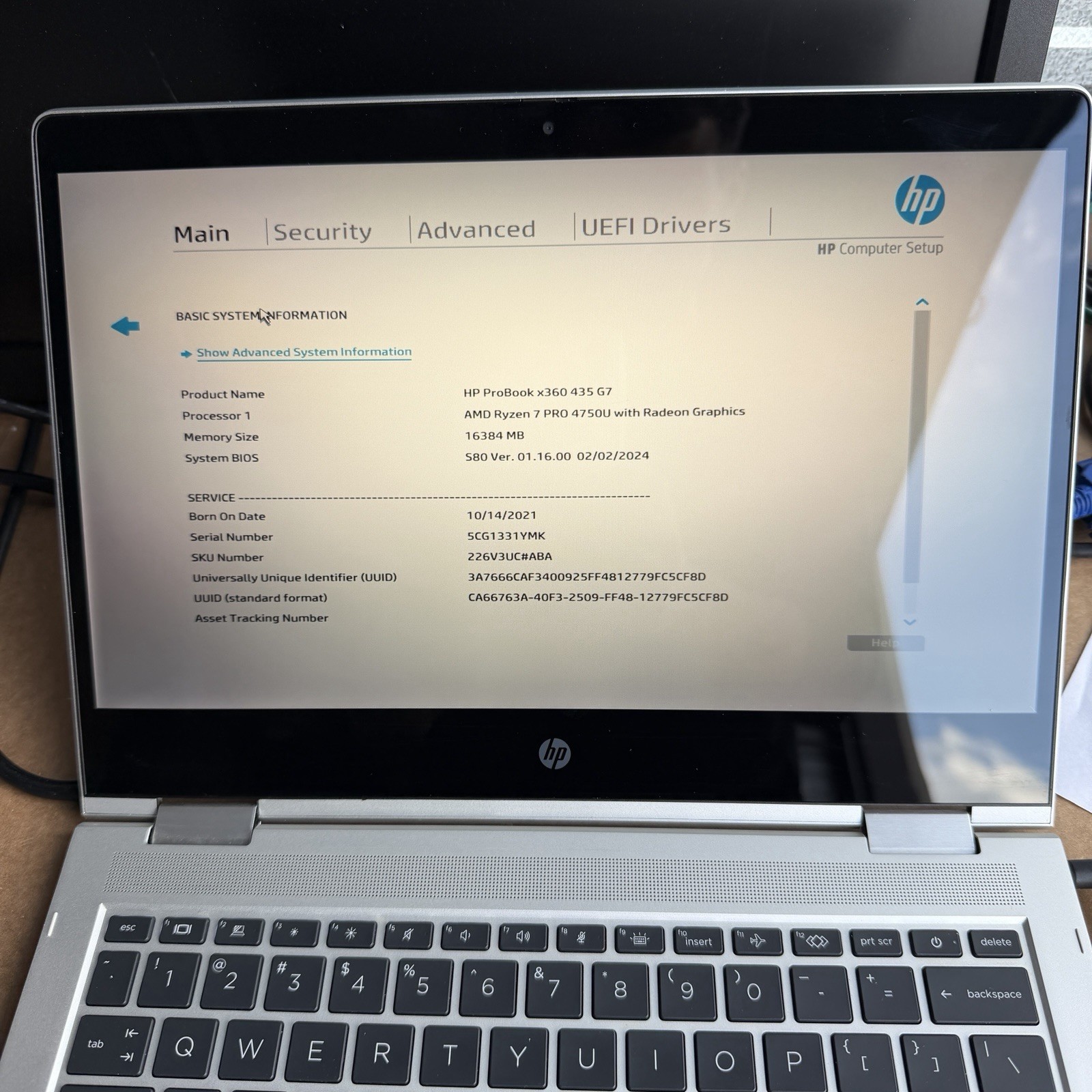 HP ProBook x360 435 G7 13.3” FHD Touch Ryzen 7 PRO 4750U 16GB 512GB Win10 Pro