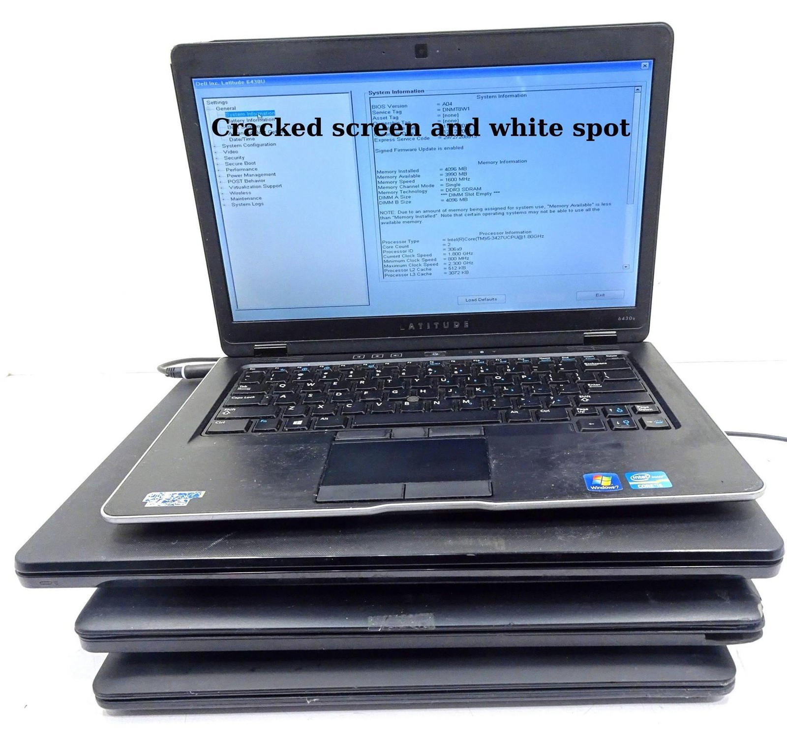 Lot 4 Mix Dell Core i5, Core i3 4GB Ram No HD Laptops