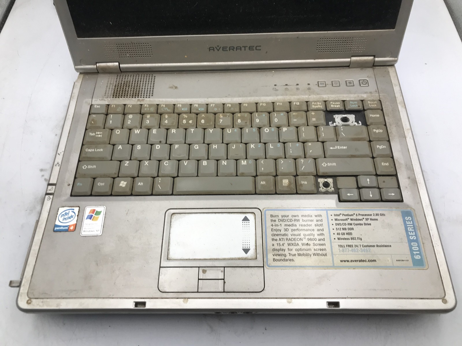 AVERATEC 6100 – FOR PARTS/REPAIR – INTEL PENTIUM 4 – NO RAM – READ DESC – BB