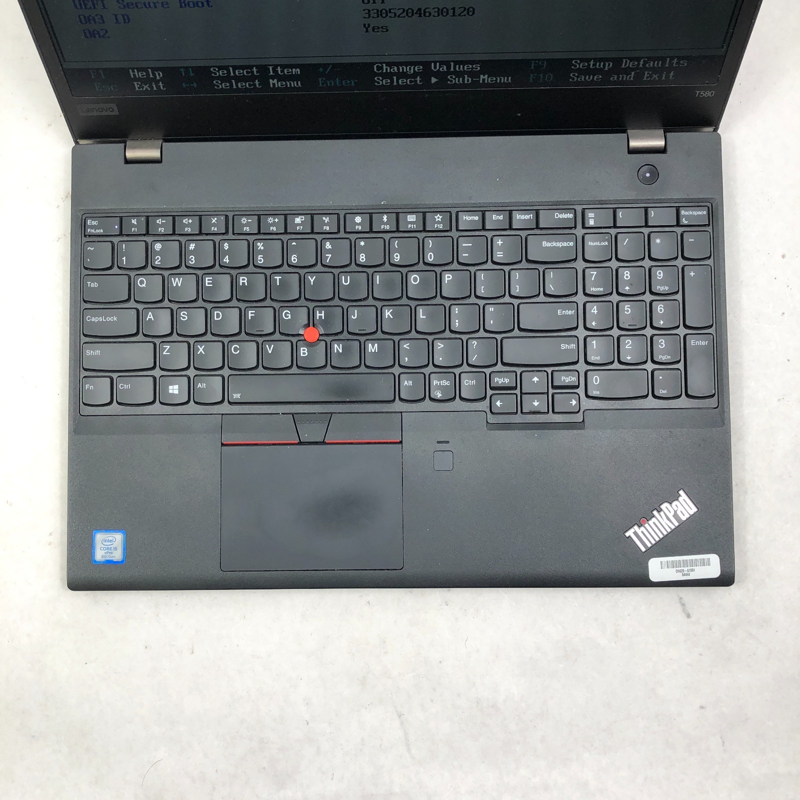 Lenovo ThinkPad T580 15.6″ Intel Core i5-8350U 16GB RAM 256GB SSD No OS/AC