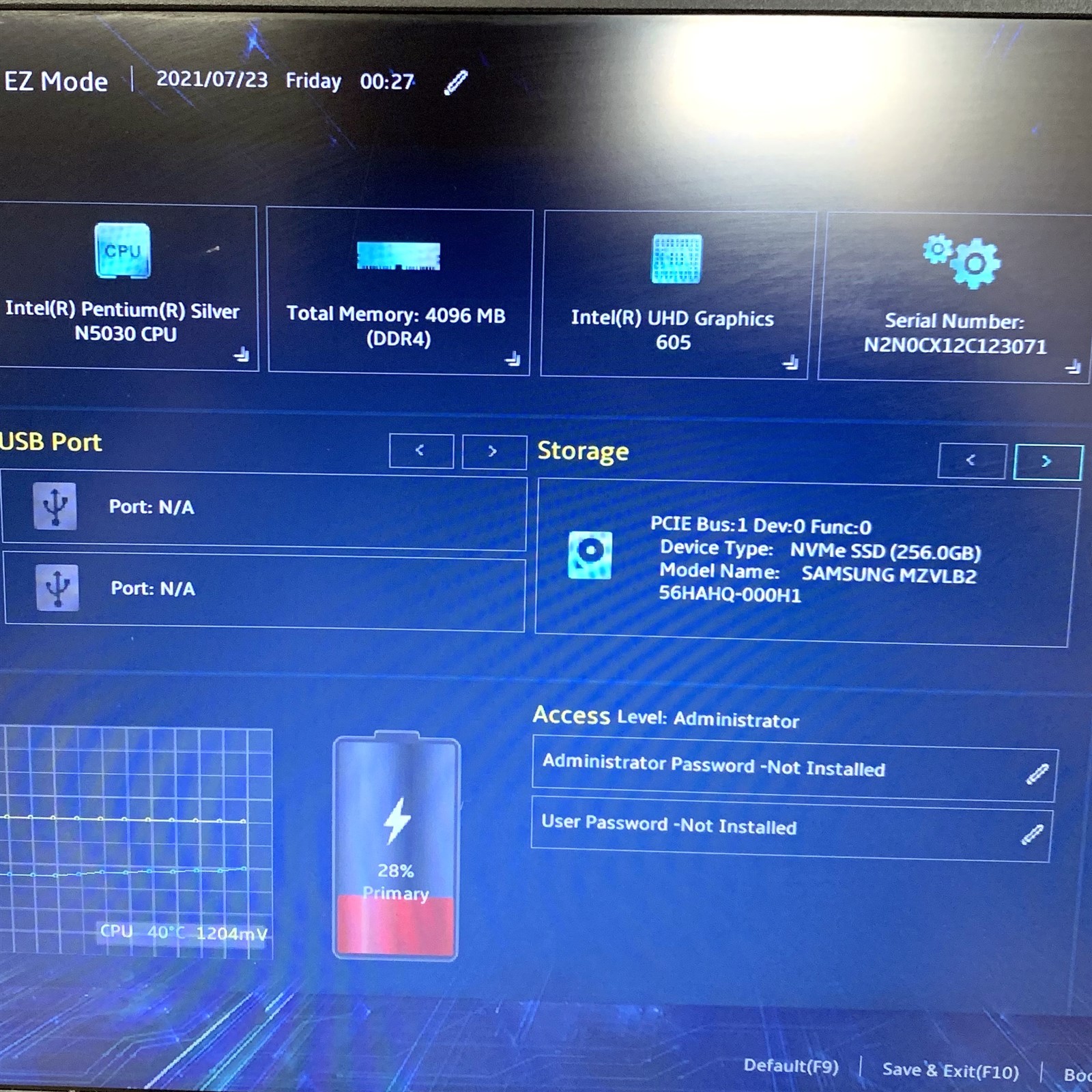 Asus Notebook L410M 14″ Intel Pentium Silver N5030 1.10 GHz 4GB 256GB SSD Win 11