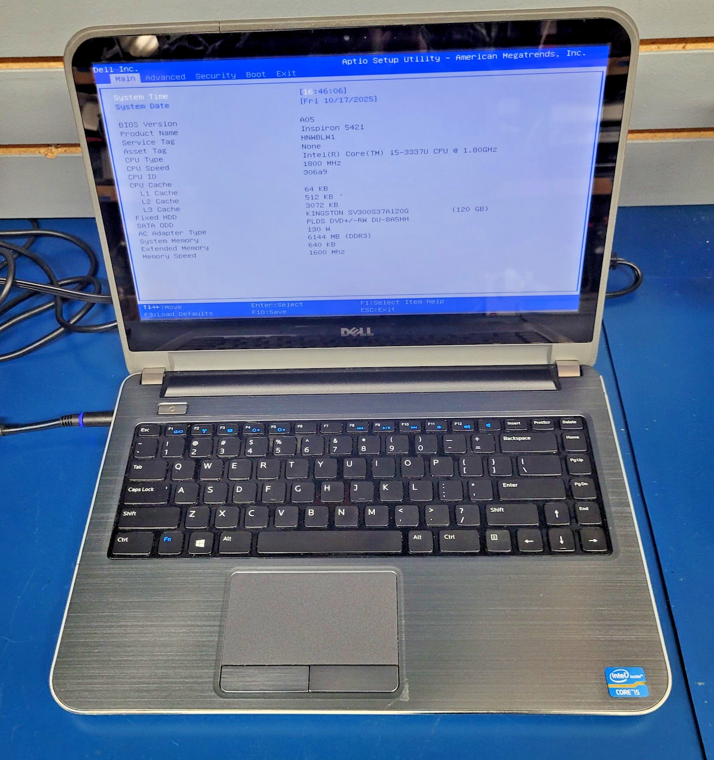 DELL INSPIRON 5421 LAPTOP i5-3337u @1.80 GHz 6 GB RAM 120 GB SSD Windows 10/11