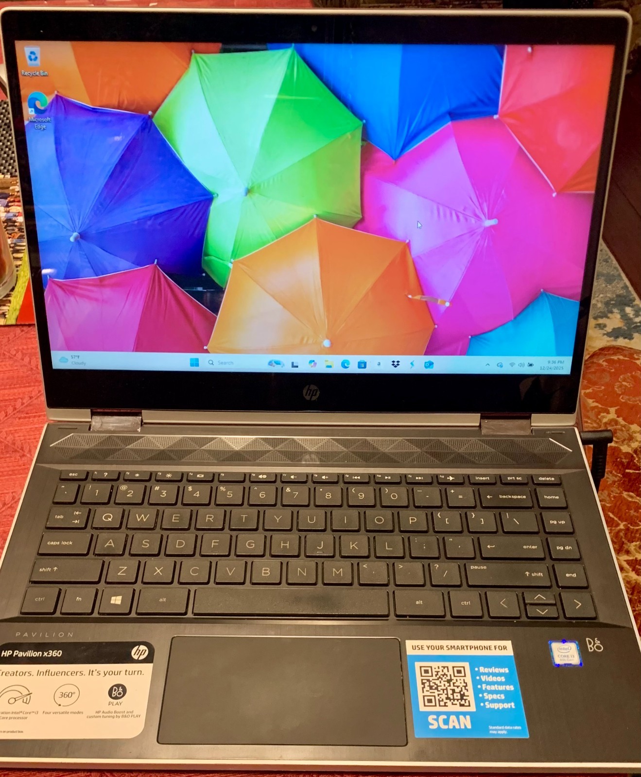 HP Pavilion x360 2-in-1 Laptop 14M-CD0001DX 14″ HD 768p Touch i3-8130U 8GB 500GB