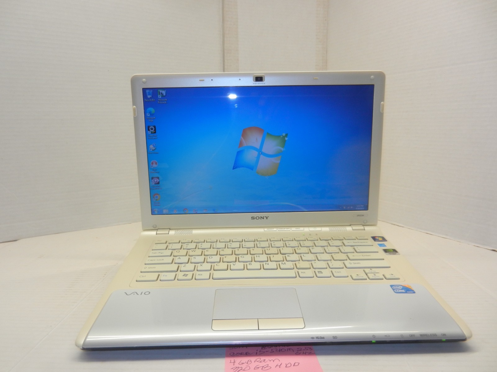 SONY VPC-CW290X PCG-6141L CORE i5-540M@2.53GHZ 4GB RAM 320GB RAM HDD WIN 7 OFF13
