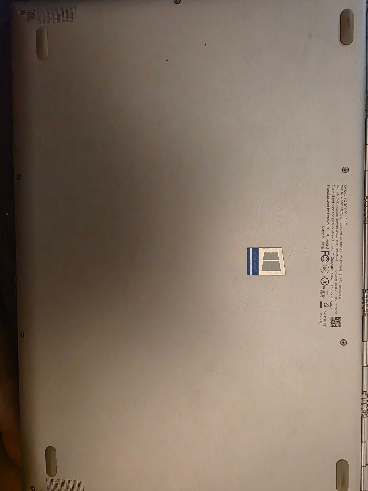 Lenovo Yoga 920-13IKB 13.9″ Laptop PARTS/REPAIR Won’t Boot + Charger. No Returns