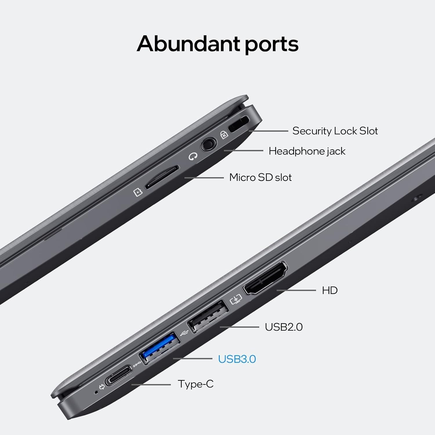 15.6″ FHD Laptop with 16GB RAM, 512GB SSD & Quad Core for Effortless Performance