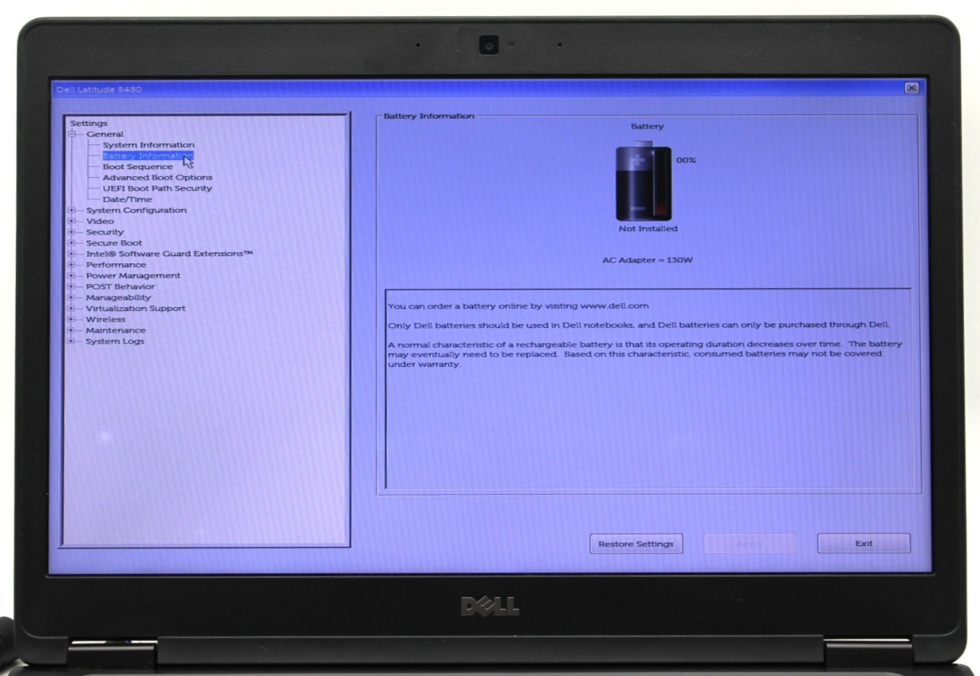 Dell Latitude 5480 i5-7300U@2.60GHz 8GB DDR4 250GB NVMe NO OS *USED/TESTED*