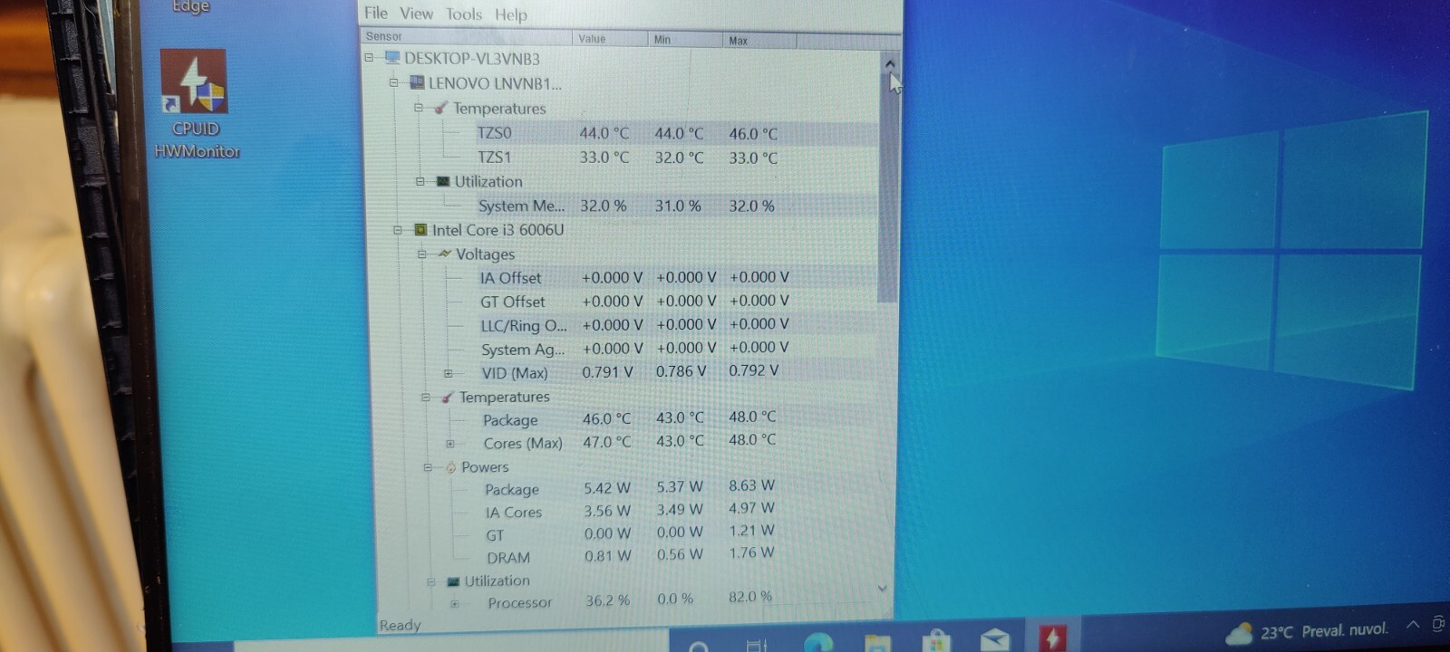 LENOVO V110-15 MOTHERBOARD 448.08B01.001N I3-6006U INTEL UHD 520 4GB RAM