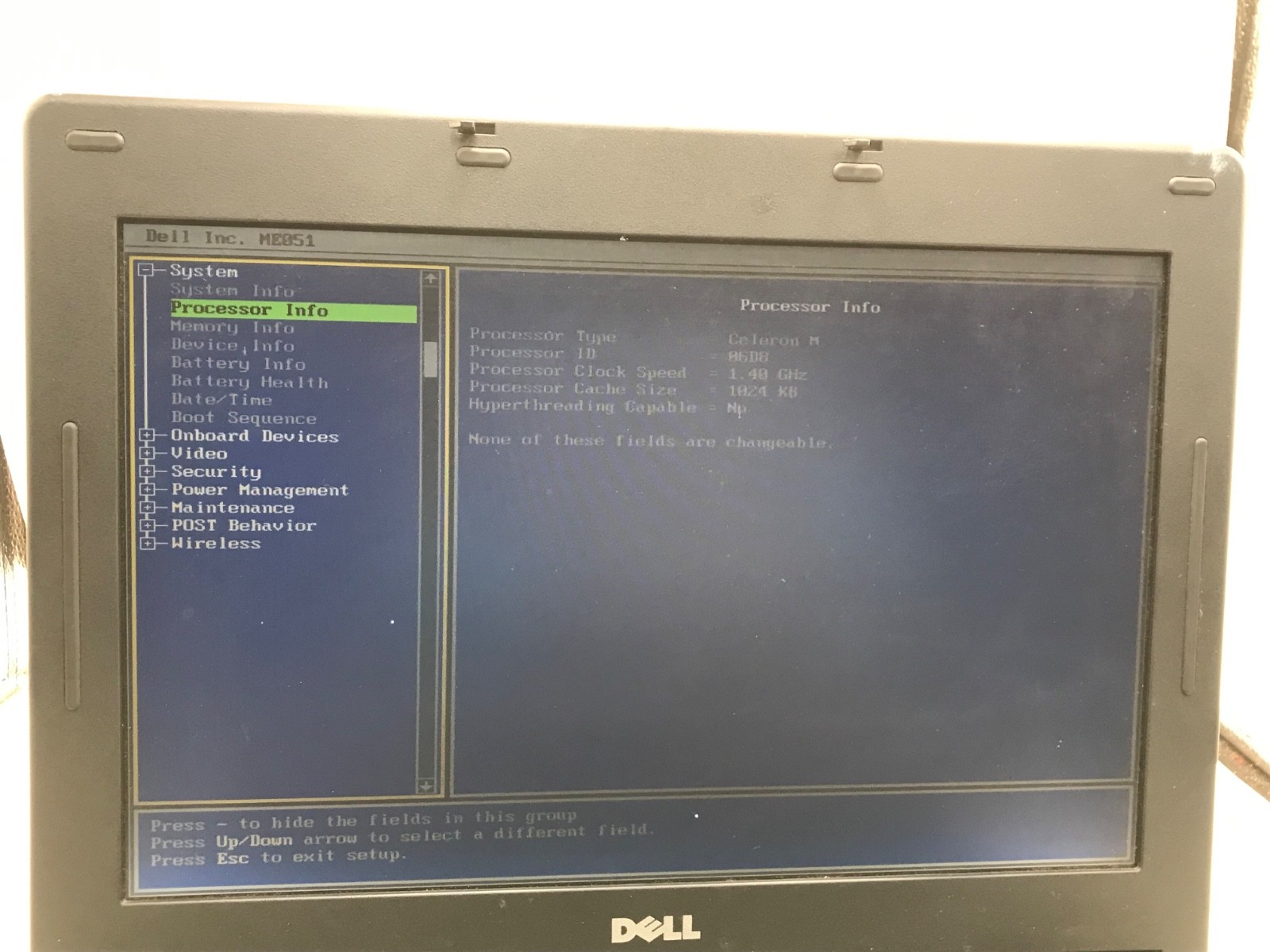 Dell Inspiron B120 Intel Celeron M 15″ Laptop -BOOTS BIOS- MZ