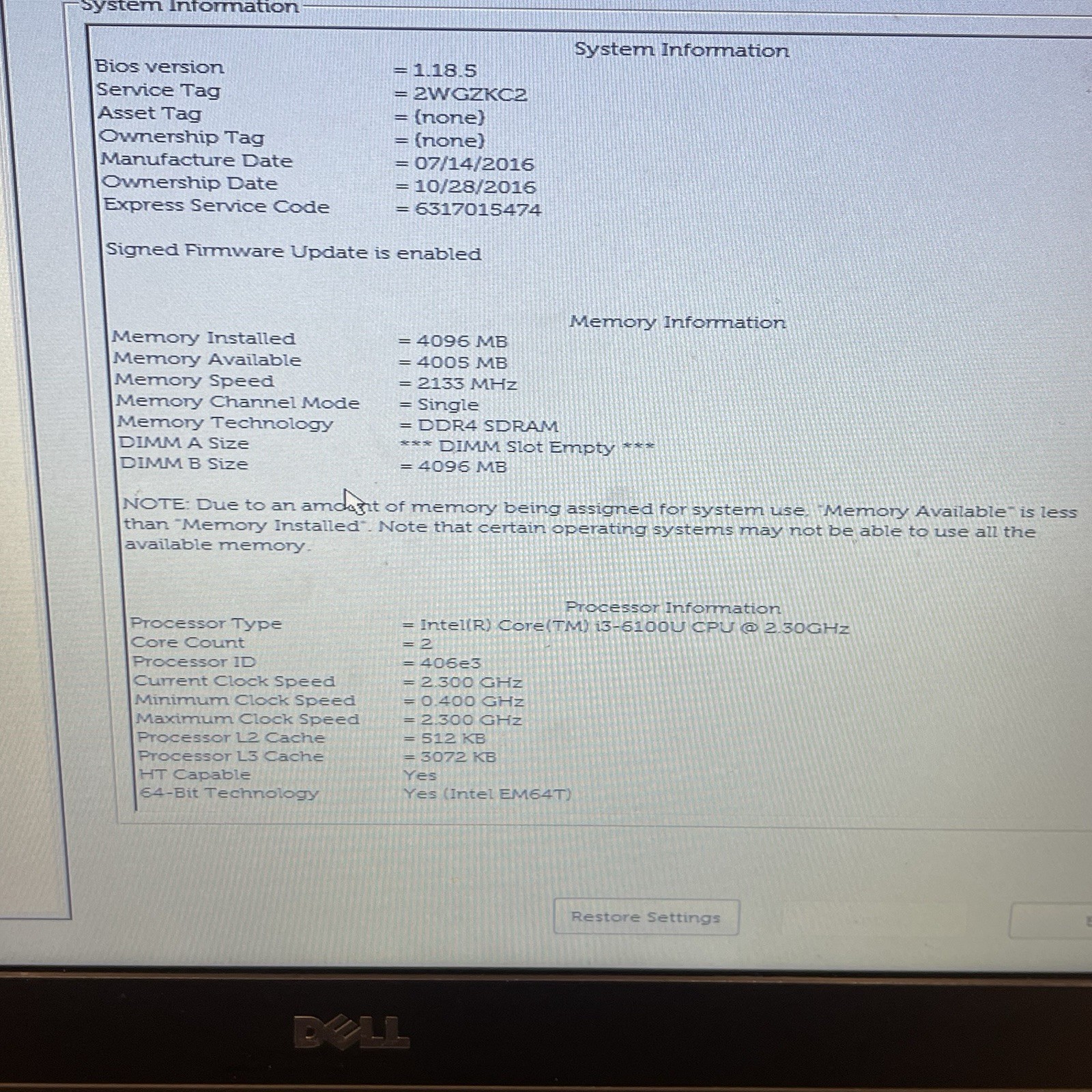 Lot 3 Dell Latitude E7270 12.5″ Laptops i3-6th 1 W/RAM 2 No Ram No HDD Boot BIOS