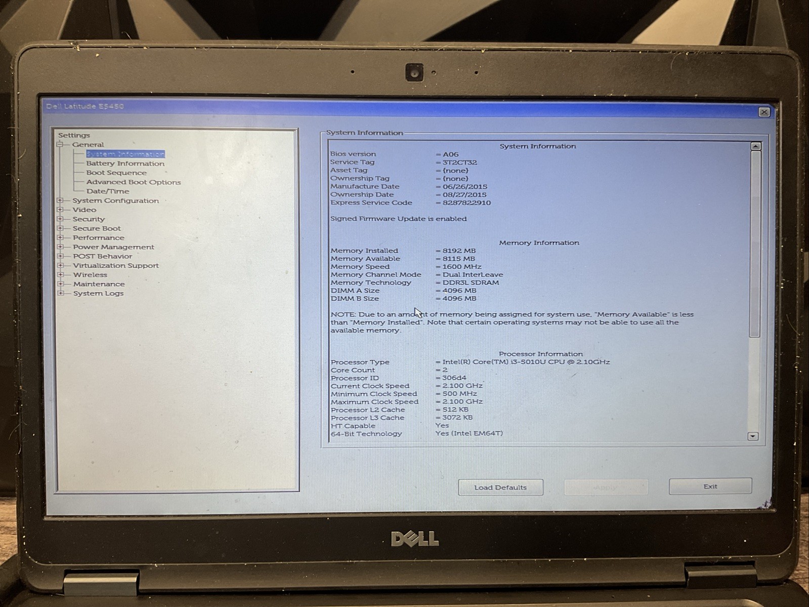 Dell Latitude E5450 / Laptop Notebook PC / M5
