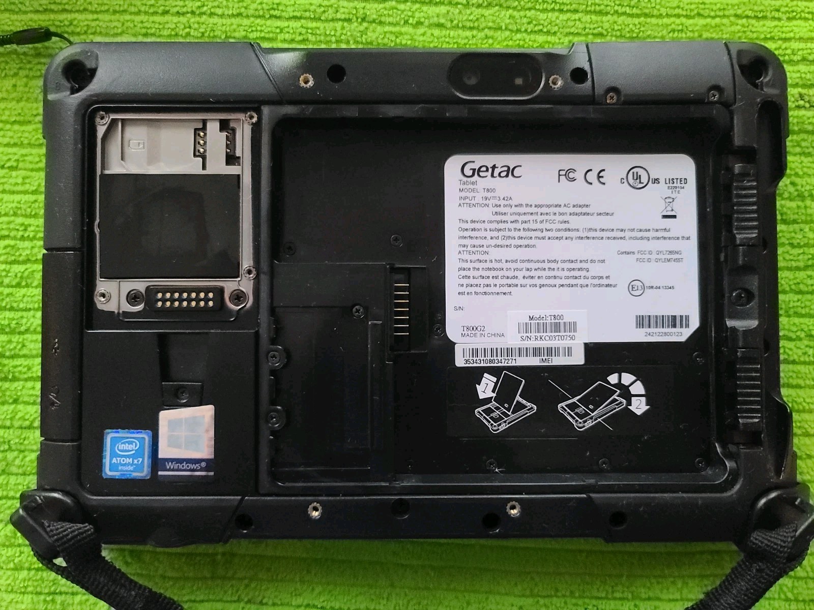 GETAC T800 G2 Rugged Tablet Intel 1.6GHz 8GB 128GB eMMC 4G LTE