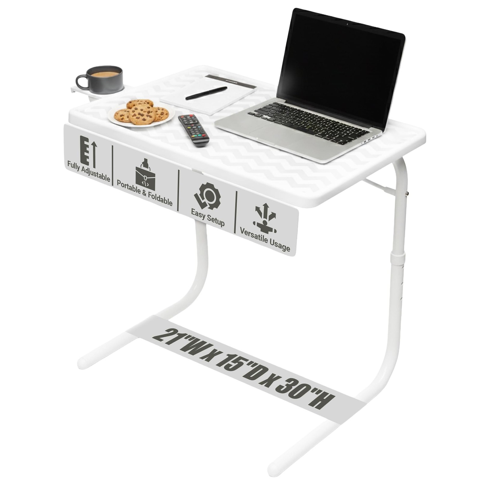 Table-Mate TV Tray Table | Portable Desk Folding Dinner Tray, Couch Table Trays