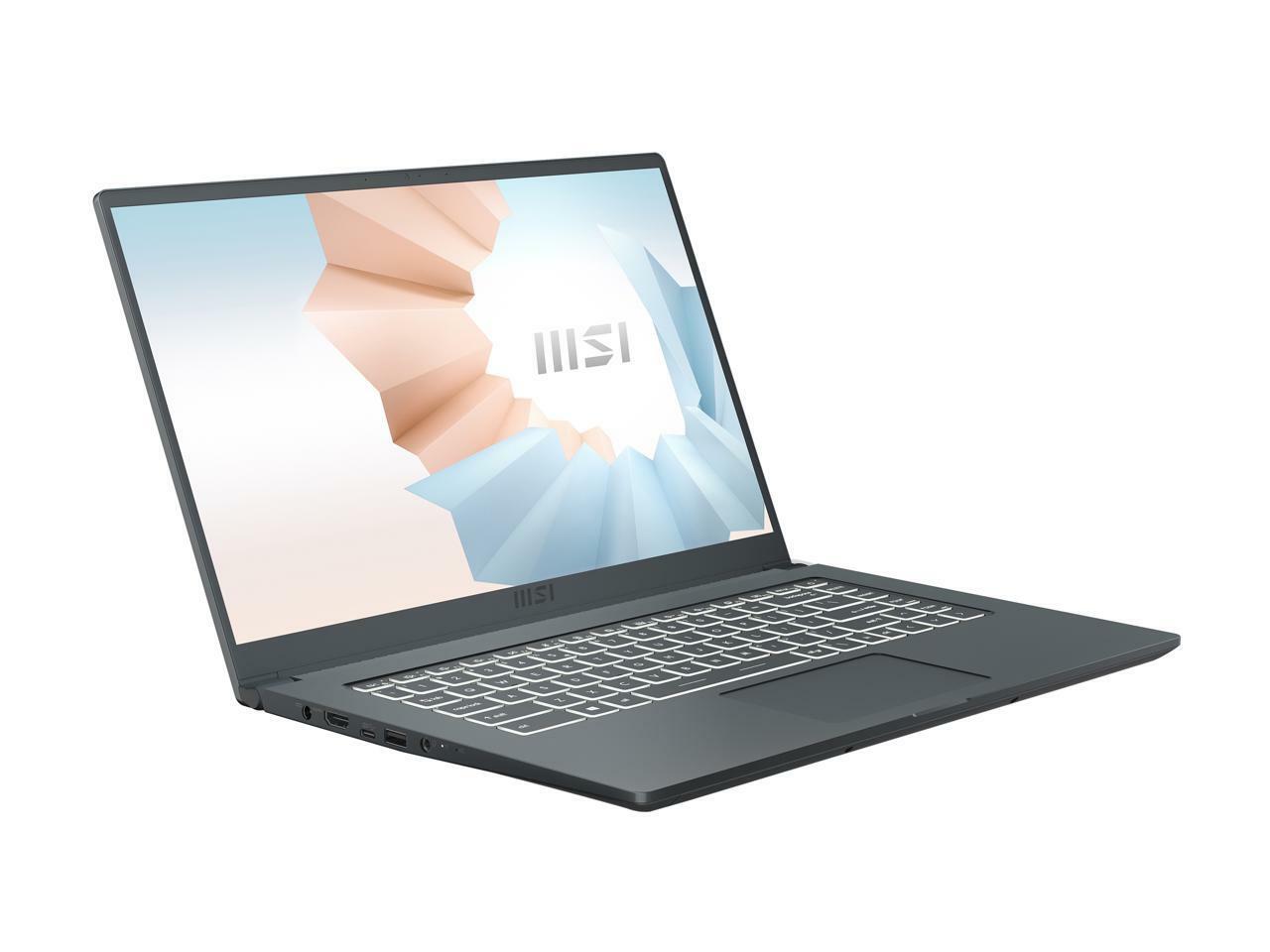 New MSI Modern 15 A11MU-652 15.6” FHD Laptop Intel i7-1195G7 8GB 1TB Iris Xe