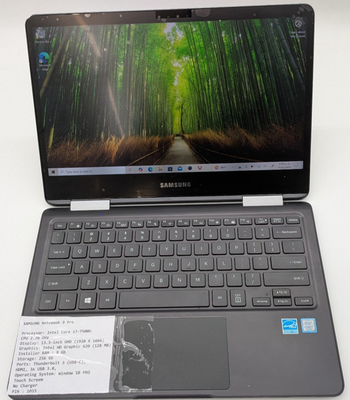 Samsung Laptop Notebook 9 Pro . i7, RAM 8 GB, Storage 256 Gb Touchscreen