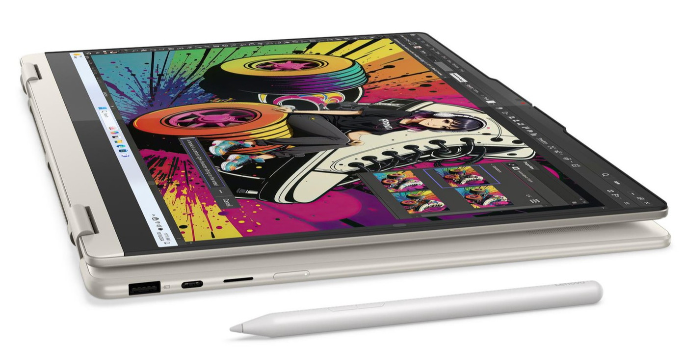 New Lenovo Yoga 7 2-in-1 16″ 2K Touch Ryzen AI 5 340 16GB 512GB SSD FPReader Pen