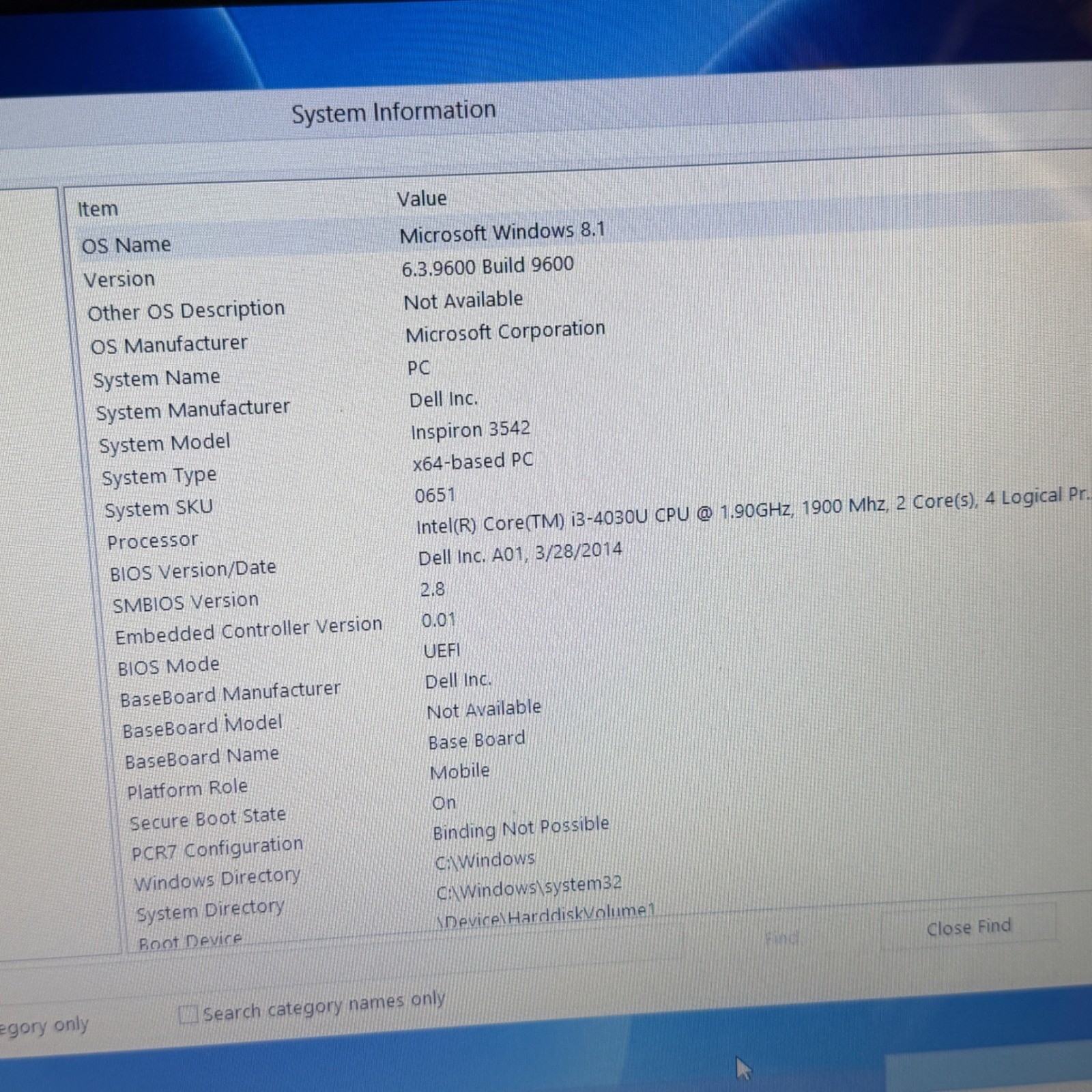 Dell Inspiron 3542 15.6″ Touchscreen Laptop i3-4030U 4GB RAM 500GB HDD Read