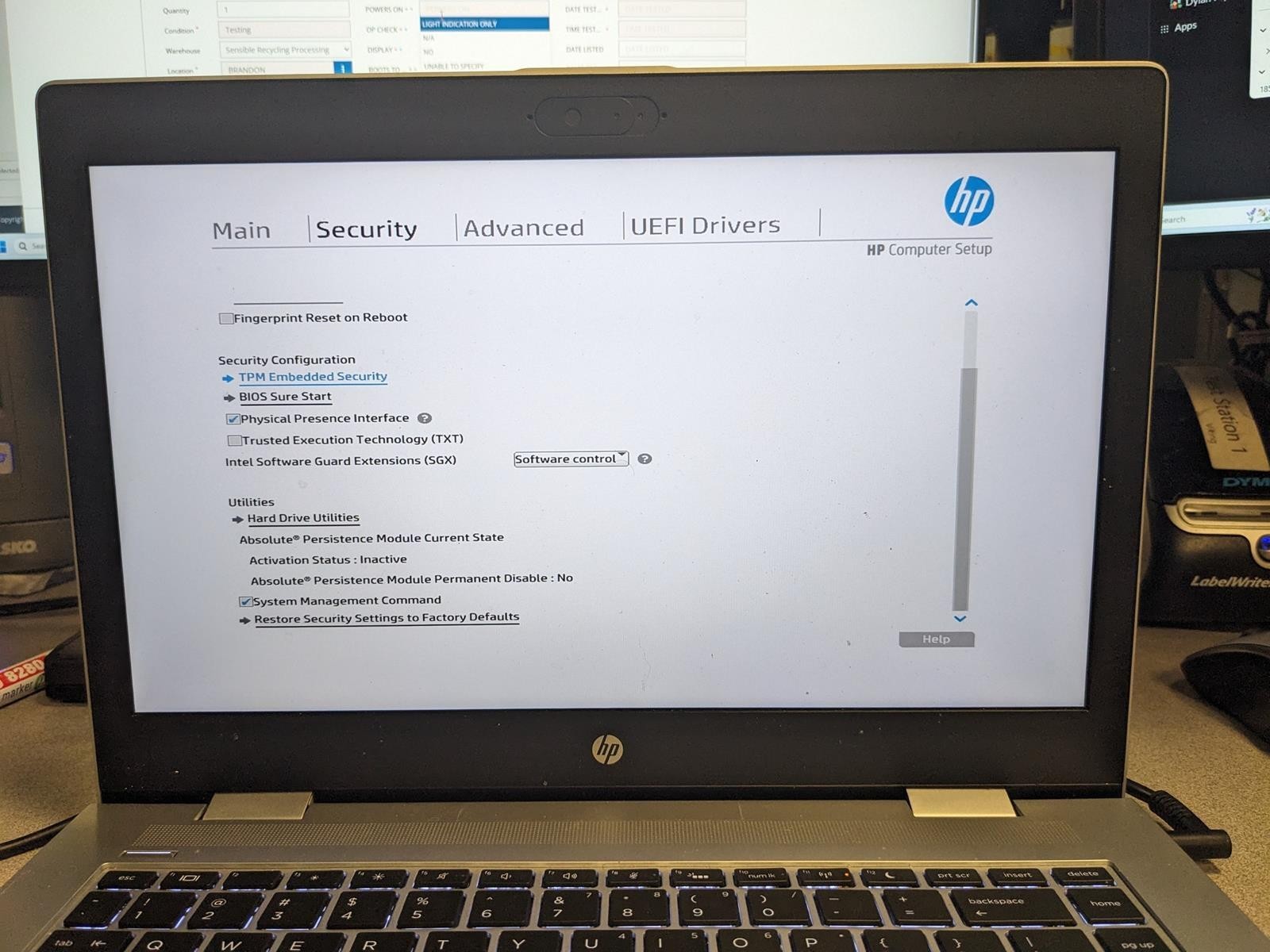 HP PROBOOK 640 G4 i5-8350U @ 1.70GHz, 8GB RAM, NO HDD/OS