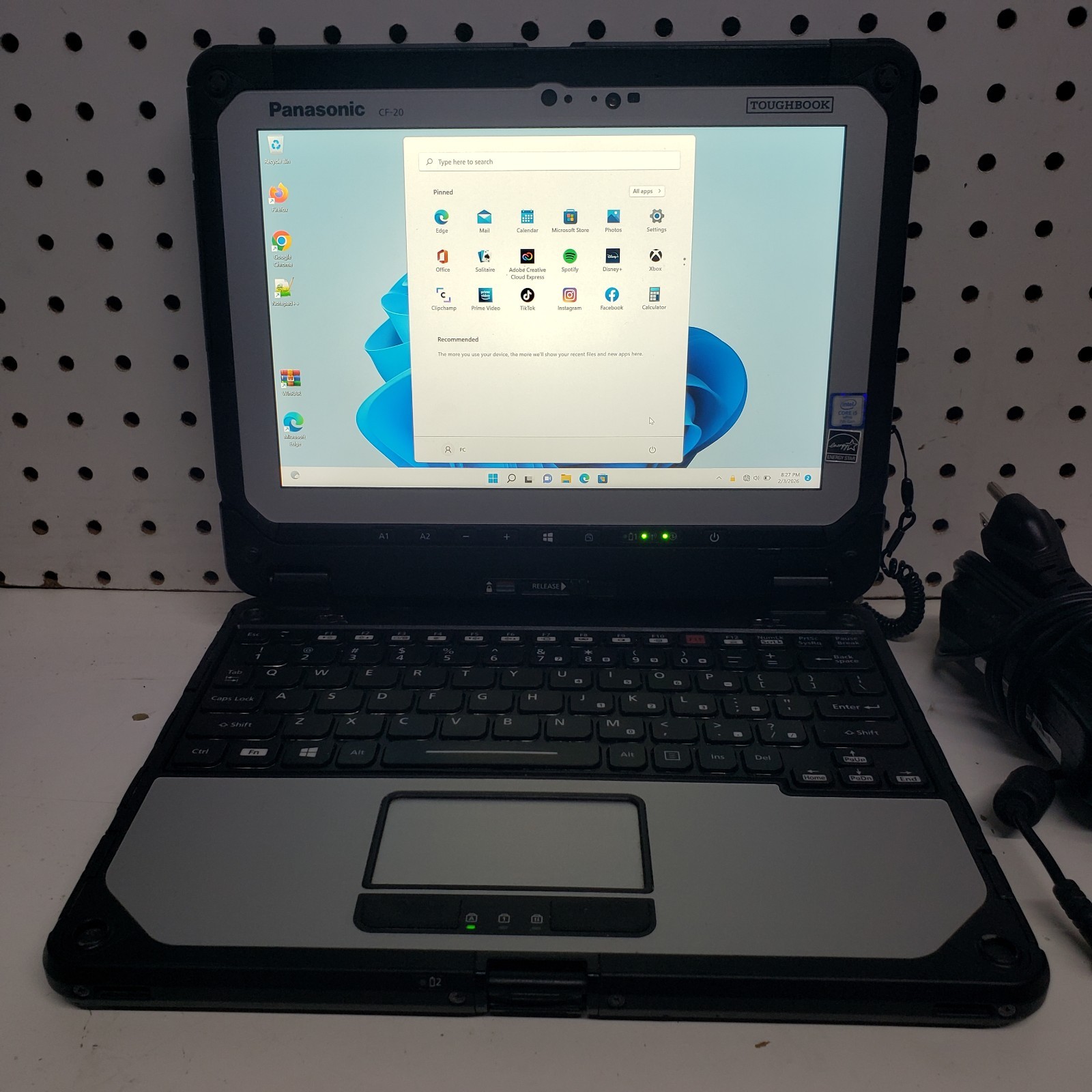 Panasonic Toughbook CF-20 -1.20Ghz Tablet Intel i5-7Y57 512GB SS,8GB RAM,WIN 11