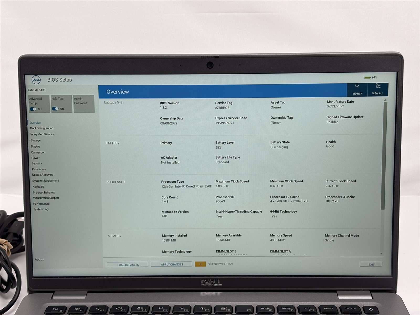 Dell Latitude 5431 14″ i7-1270P 16GB 256GB SSD FHD USB-C Laptop