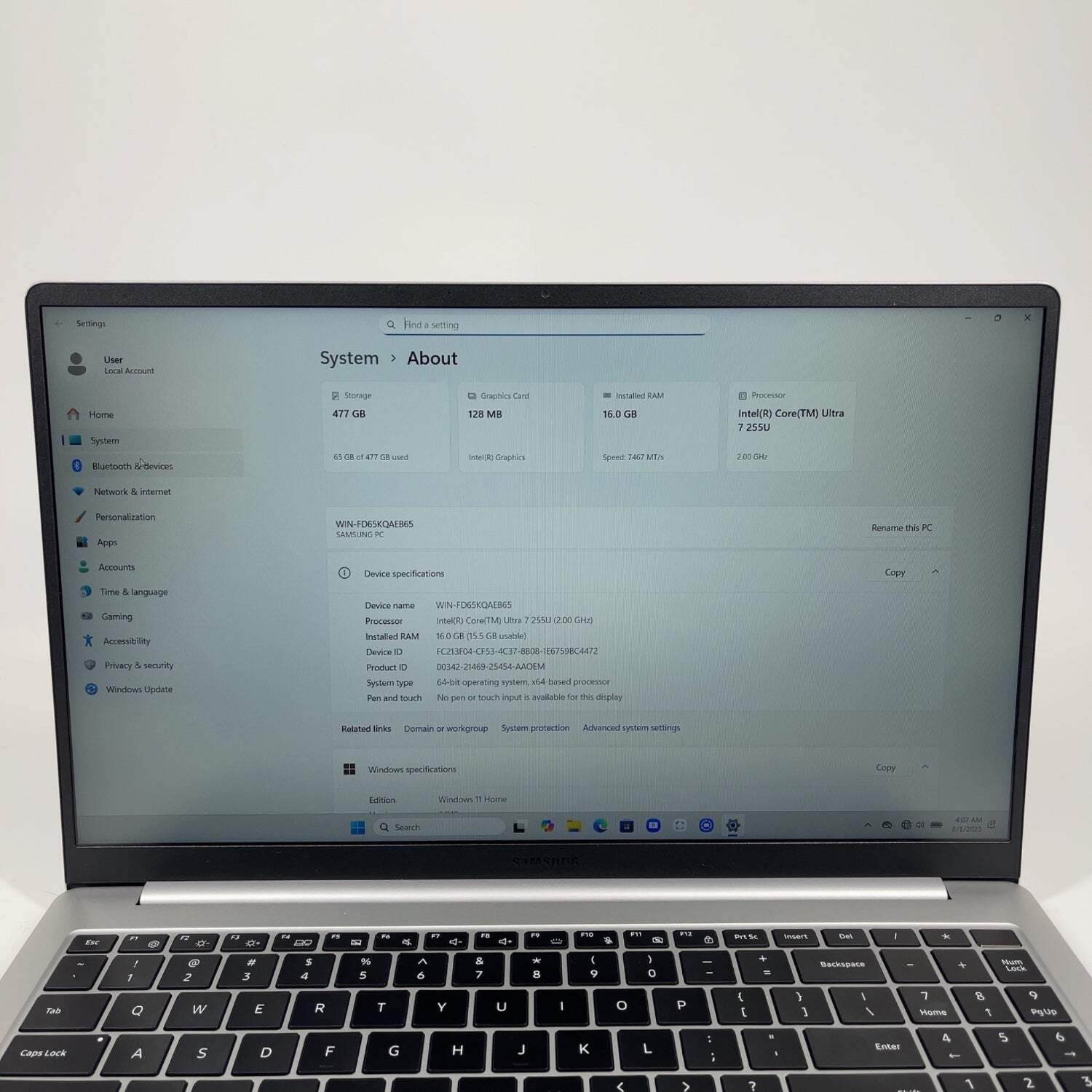 Samsung Galaxy Book 5 NP750XHD 15.6″ Core Ultra 7 255U 2.0GHz 16GB RAM 512GB SSD