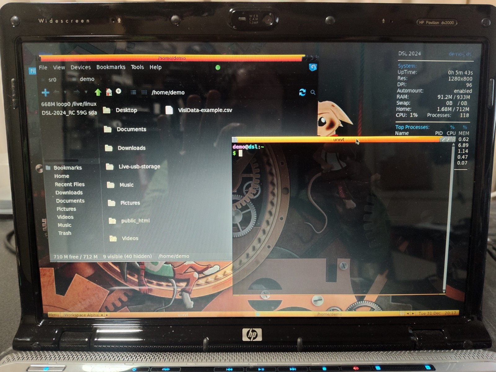 HP Pavilion dv2315nr 14.1in. (AMD Turion 64 X2, 1.6GHz, 1GB)