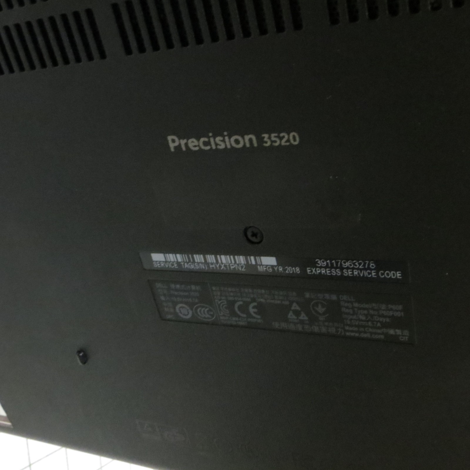 Dell Precision 3520 Intel i7 8GB RAM 256GB SSD 15.6″ Windows 11 Pro Laptop PC