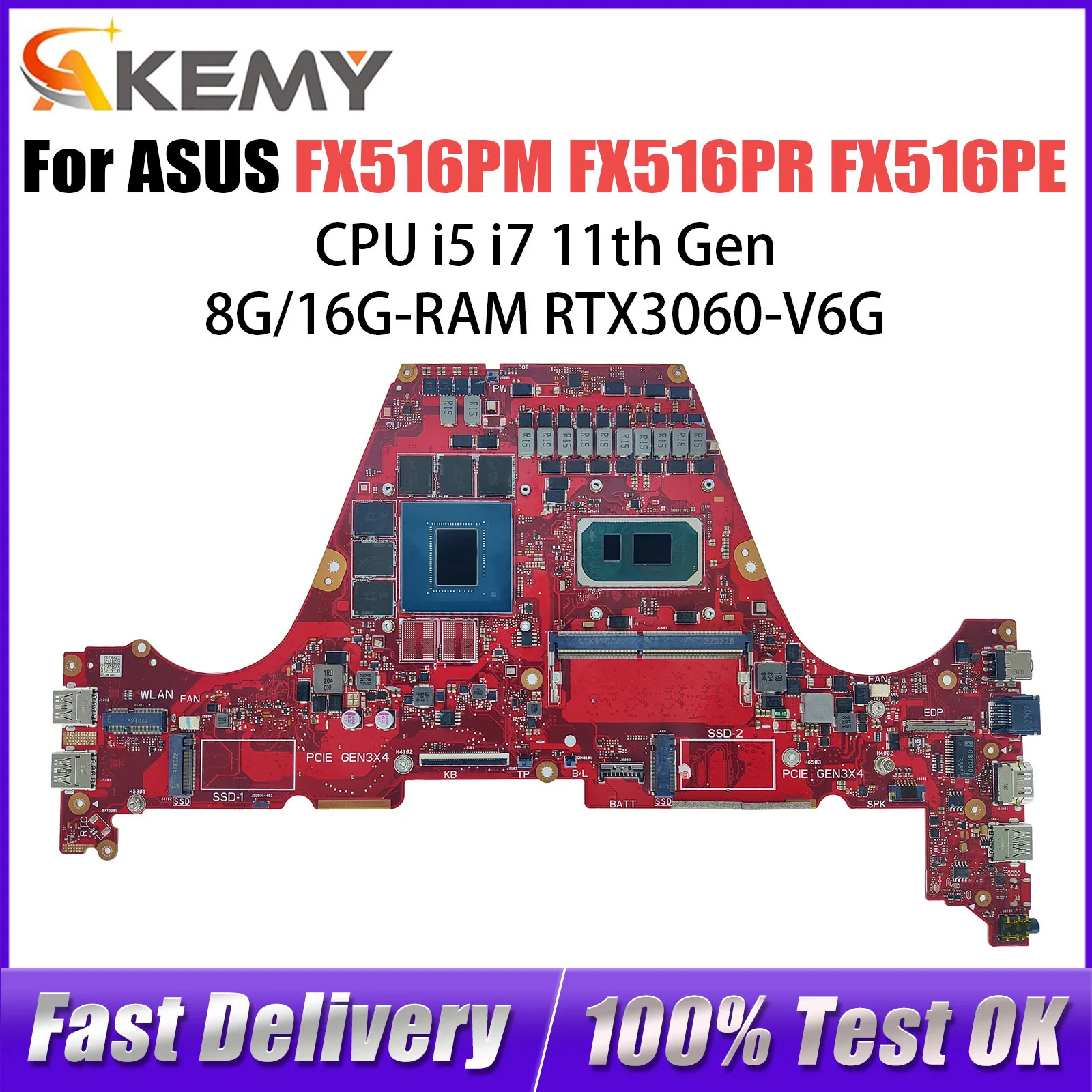 For ASUS FX516PE FX516PR FX516PM FX516P TUF516PM FX516PMR Motherboard FX516PC