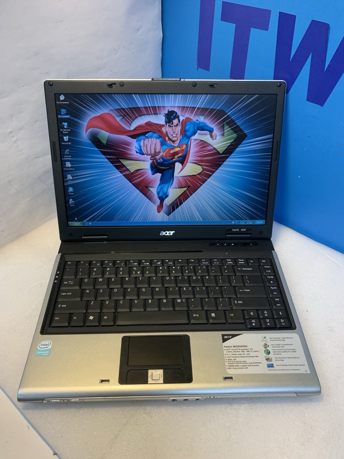 Acer Aspire 3623NWXMi Celeron 1.5GHZ 512MB 40GB laptop Windows XP pro SP3
