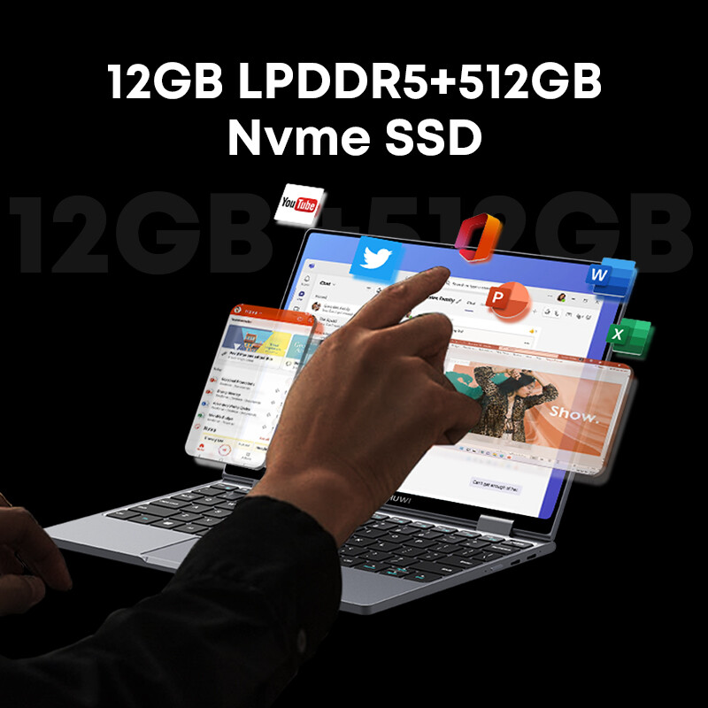 CHUWI MiniBook X 10.51inch Windwos 11 Laptop Intel N100 12GB LPDDR5 512GSSD