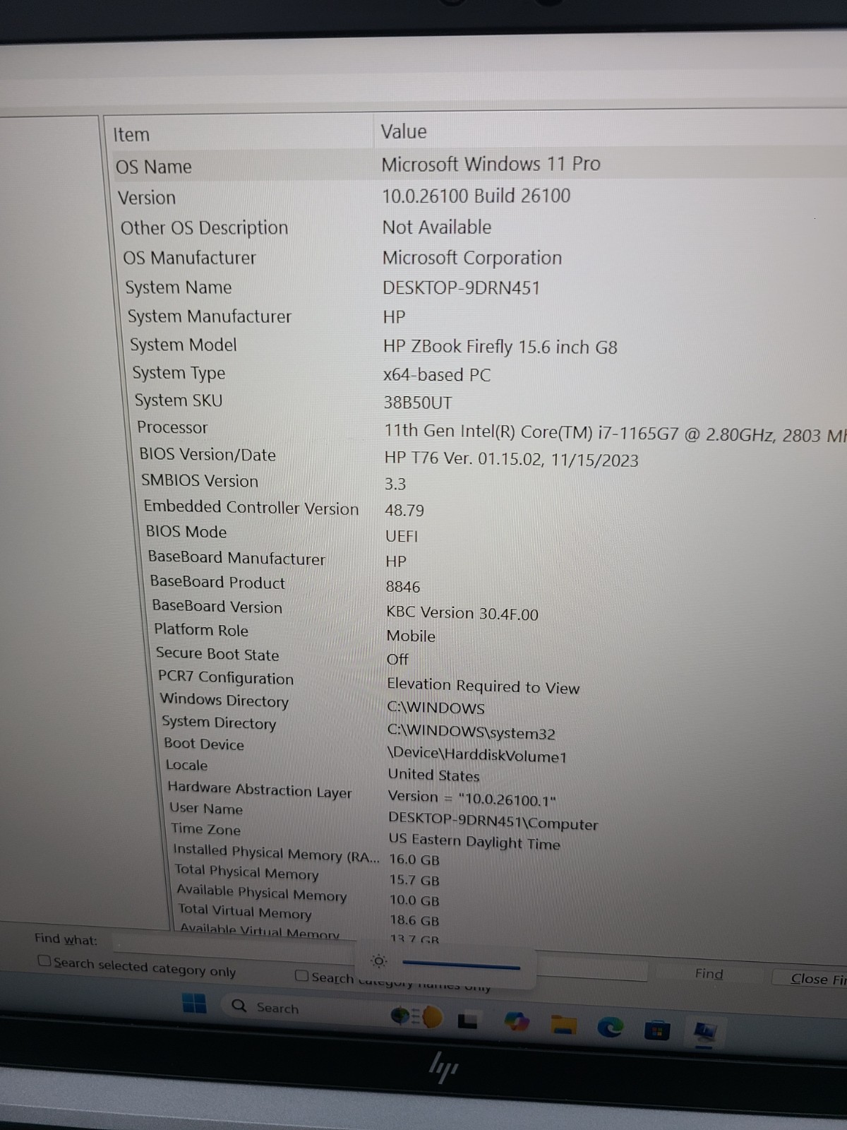 HP zBook Firefly 15 G8 i7-1165G7 2.80GHz 16GB RAM 512GB SSD Win 11 Pro w/Charger