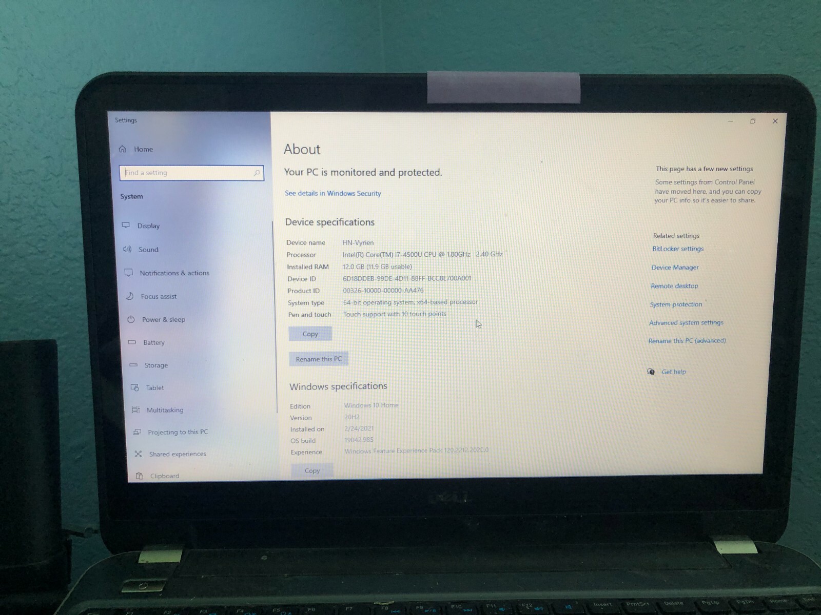 Dell Inspiron 15r 5537 120 SSD Windows 10 TOUCHSCREEN Laptop