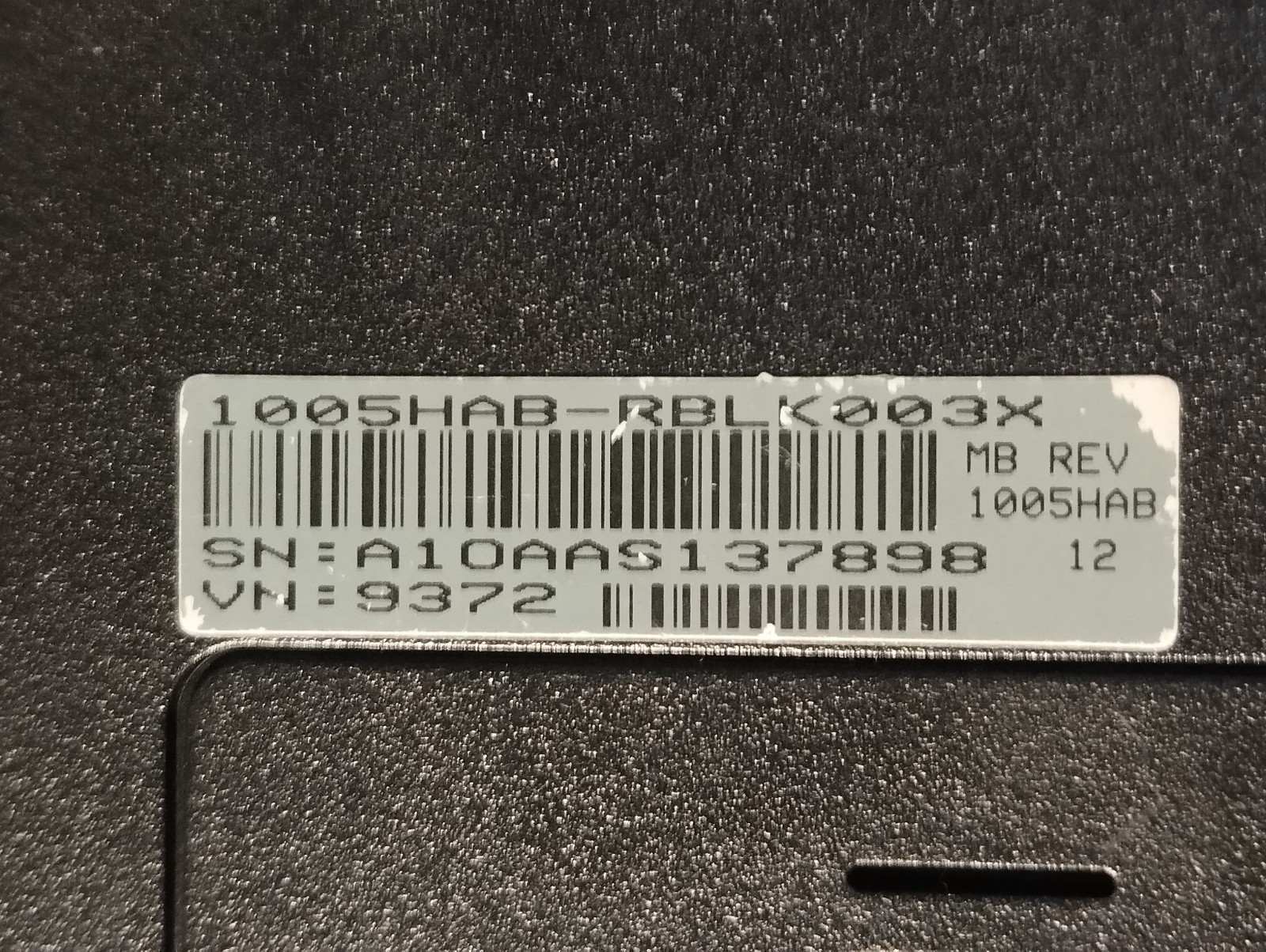 ASUS Eee PC MINI NOTEBOOK 1005HAB BLACK 1G DDR2 ATOM270 WIFI CAMERA WINXP Good