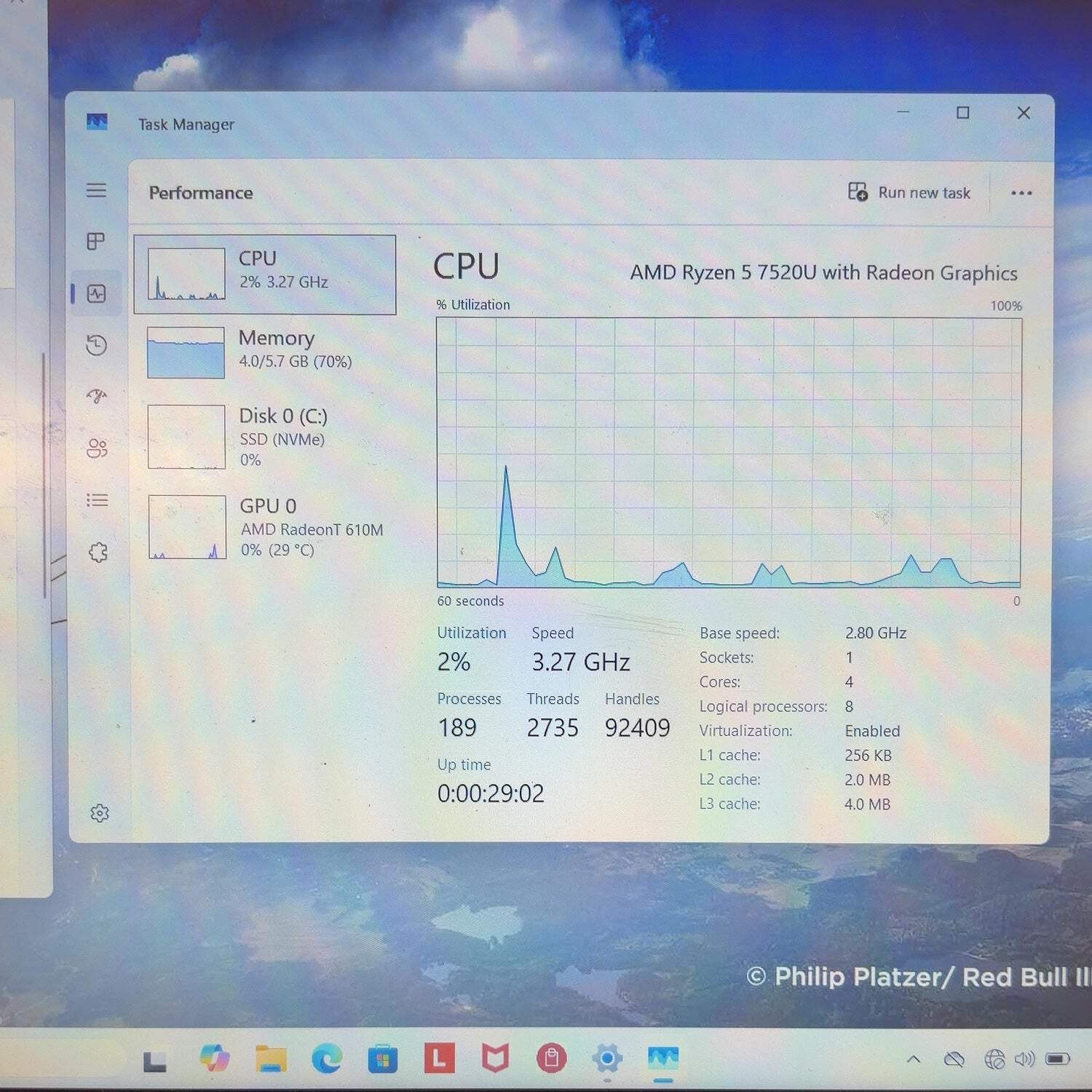 Lenovo IdeaPad 1 15AMN7 15.6″ Ryzen 5 7520U 2.8GHz 8GB RAM 256GB SSD AMD Radeon