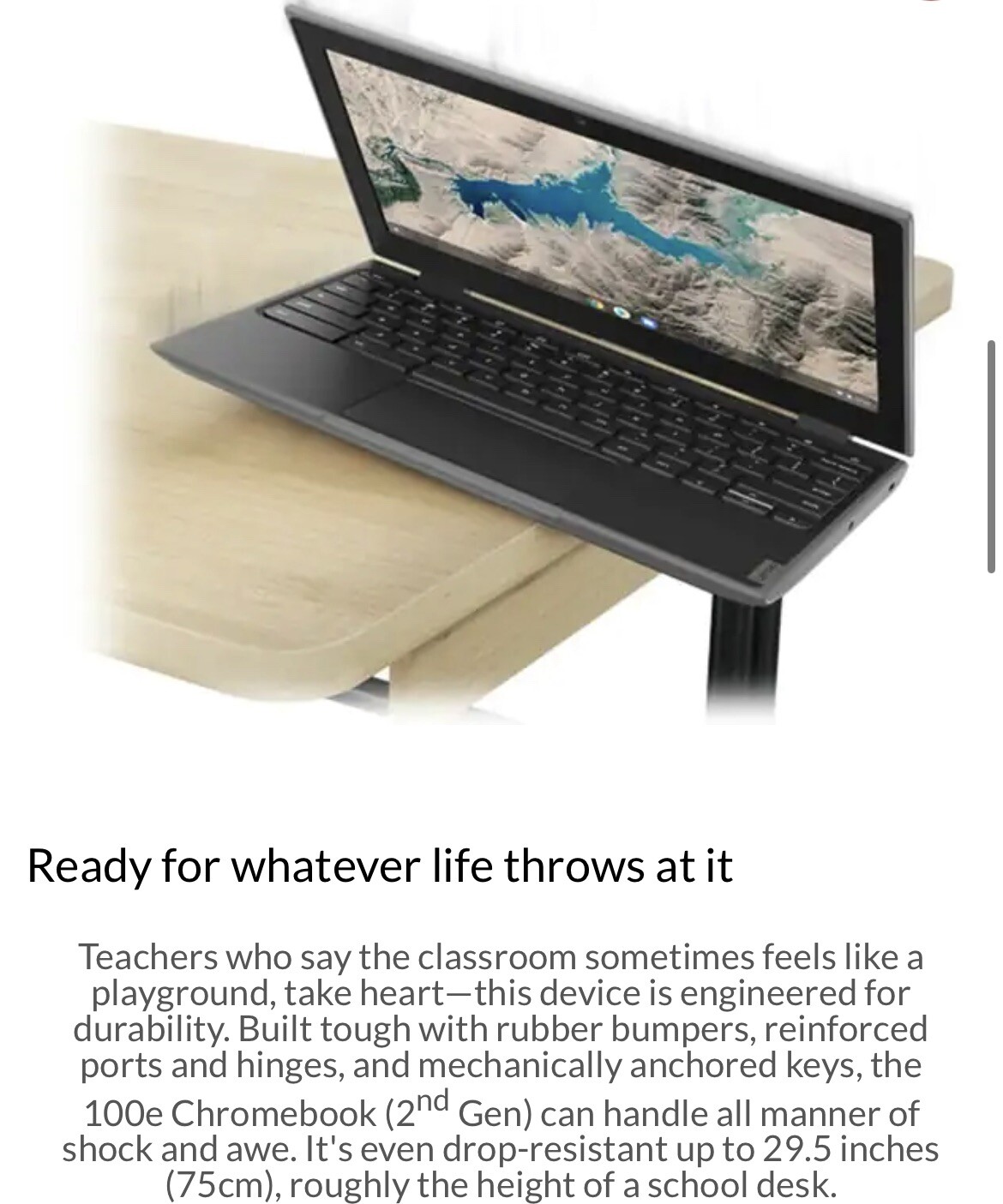 Lenovo 100e Chromebook 2nd Gen MTK 11.6″ (32GB eMMC, MediaTek MT8173C,…