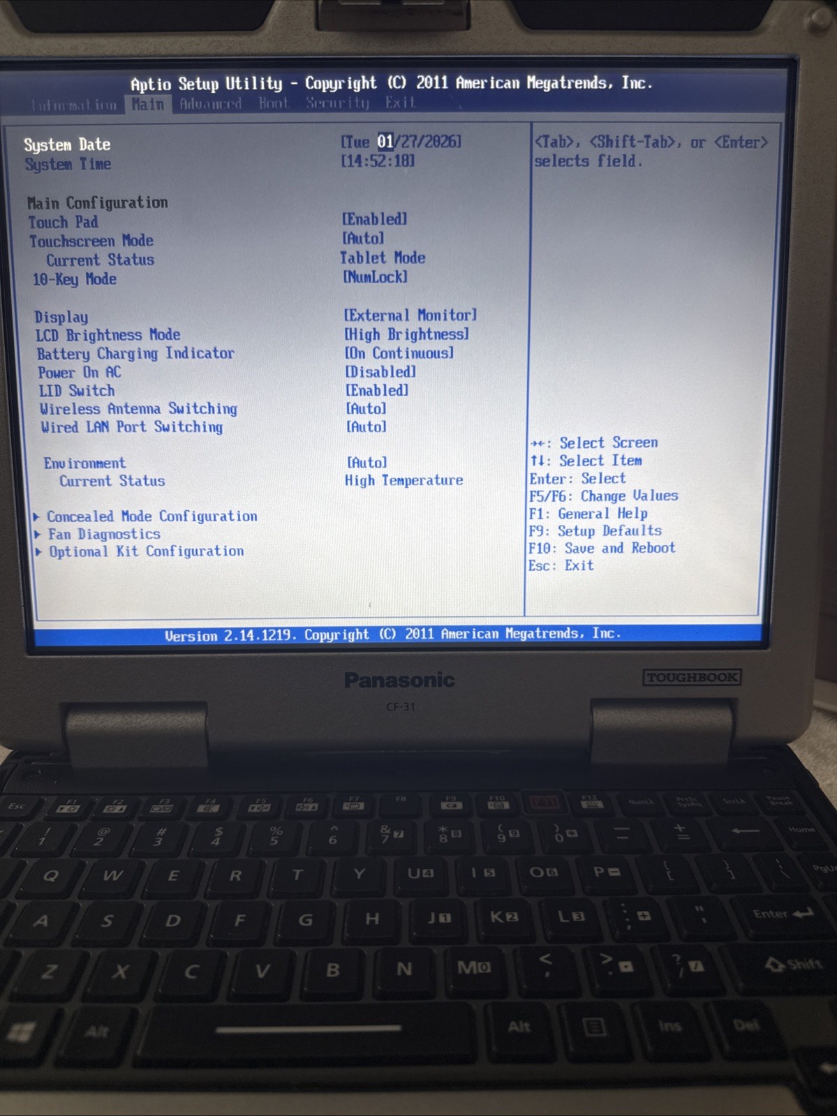 Panasonic Toughbook CF-31 MK4 i5-3340M 2.7GHz/8GB 128GB/NoOS/NoDVD/No AC Charger