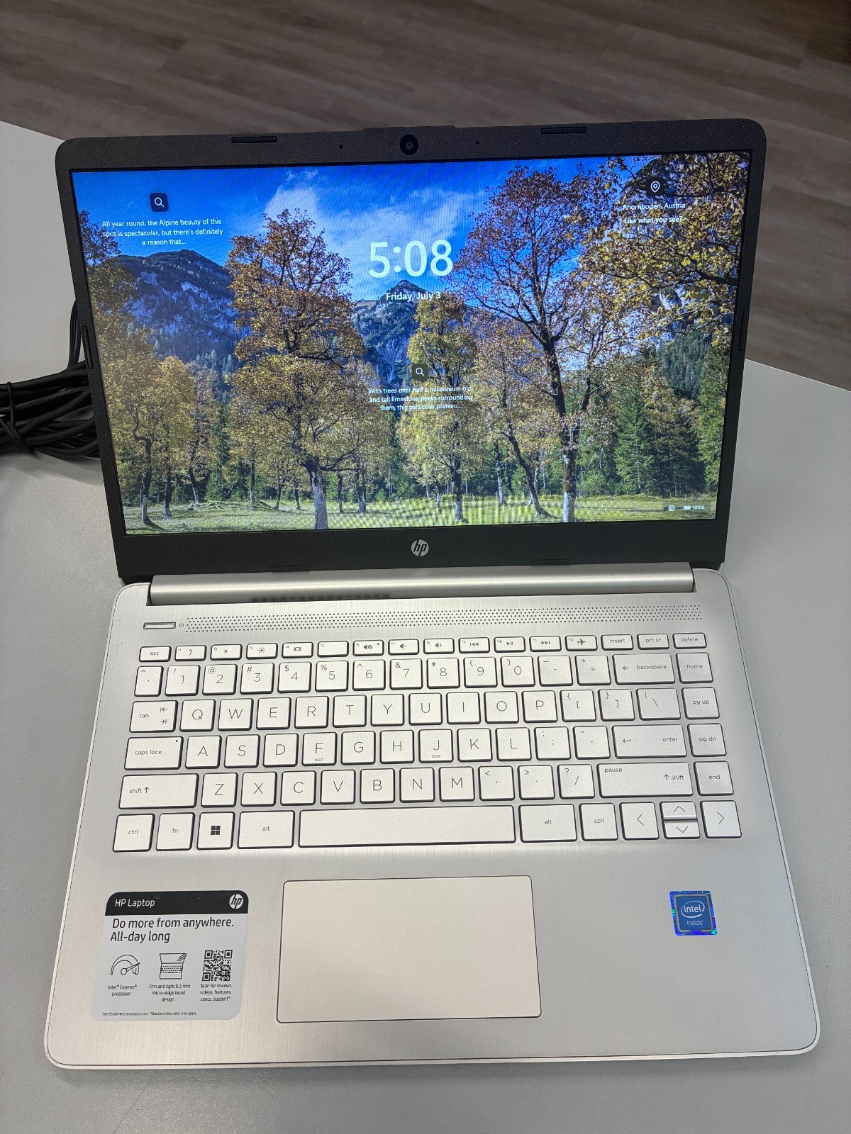 HP Laptop 14-dq0760dx Screen 14″ / Celeron N4120 / RAM 4Gb / eMMC 128Gb / Win 11