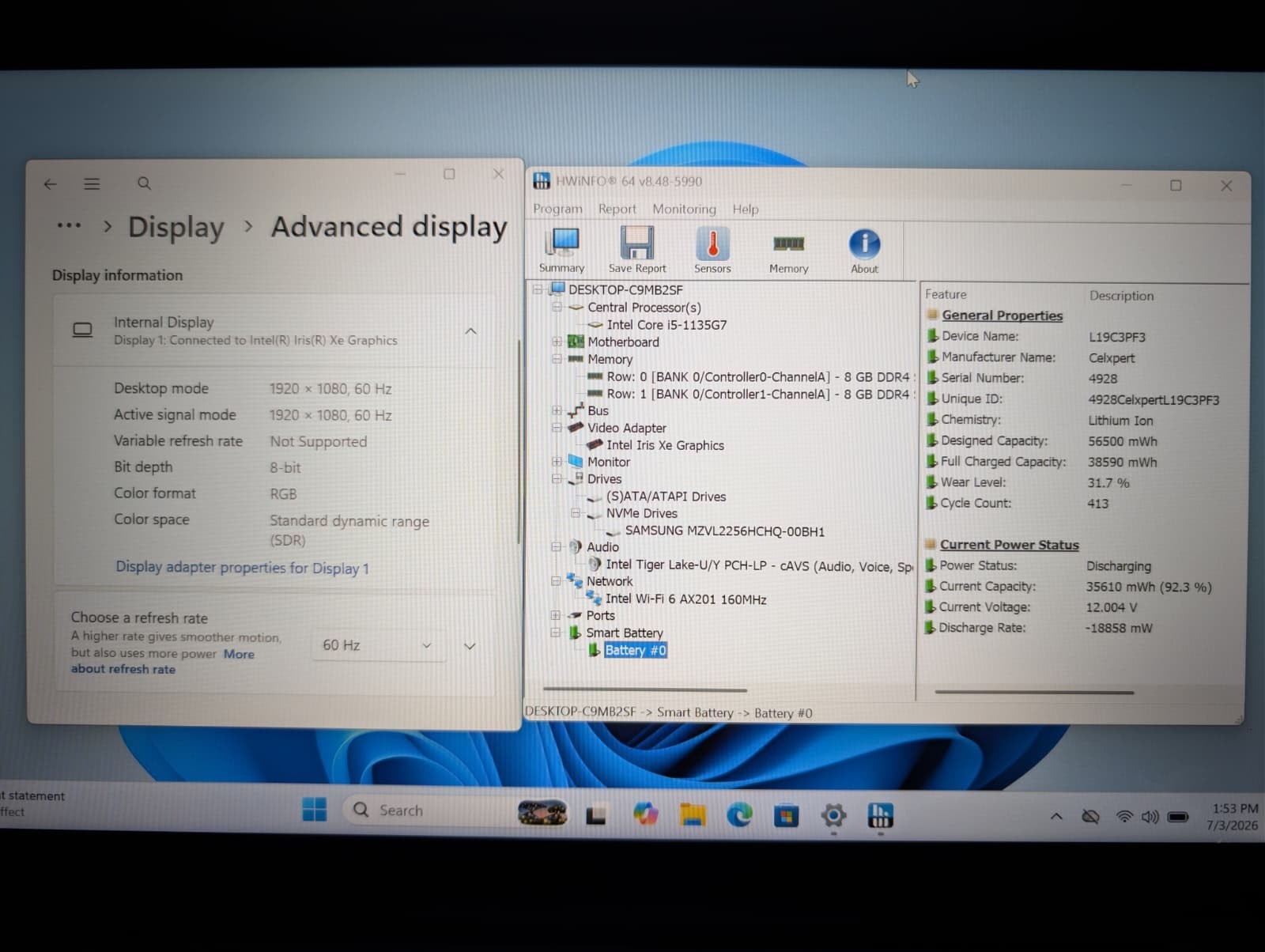 Lenovo IdeaPad 5 14ITL05 | i5 11th Gen 16GB RAM 256GB NVMe SSD | FHD Backlit