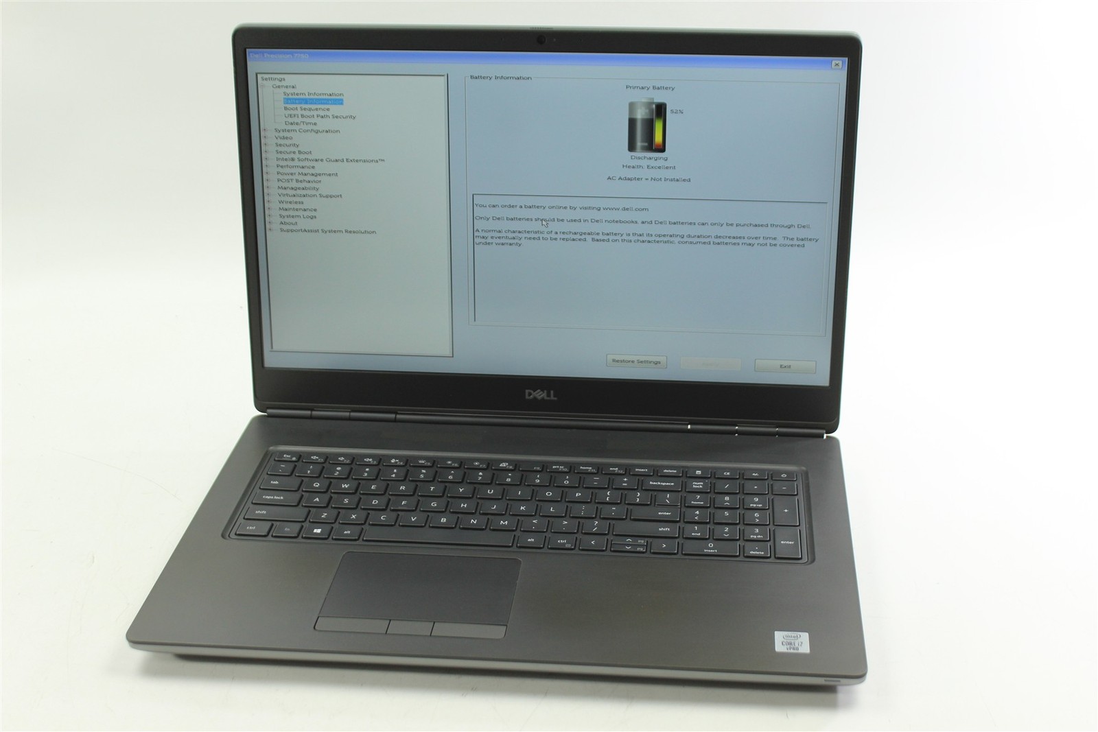 Dell Precision 7750 17.3″ FHD i7-10875H 2.3GHz 512GB SSD 64GB RAM W11P RTX 4000