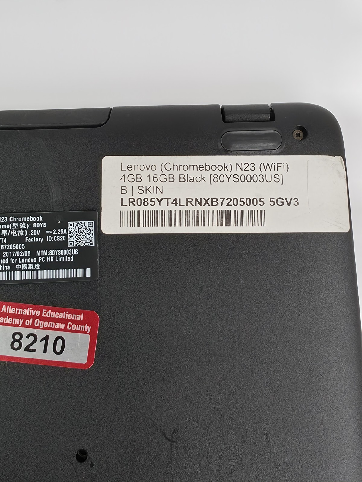 Lenovo N23 Chromebook Black Parts Only – No Power ADAPTER