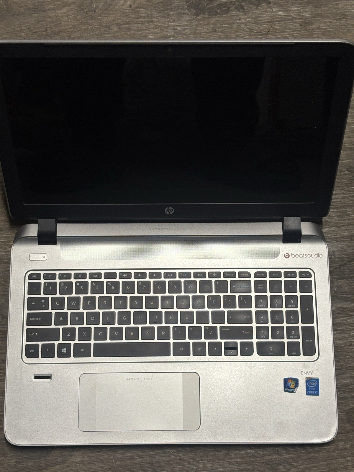 HP Envy Beats Audio Silver Laptop W/ Built Webcam Unit Not tested for parts