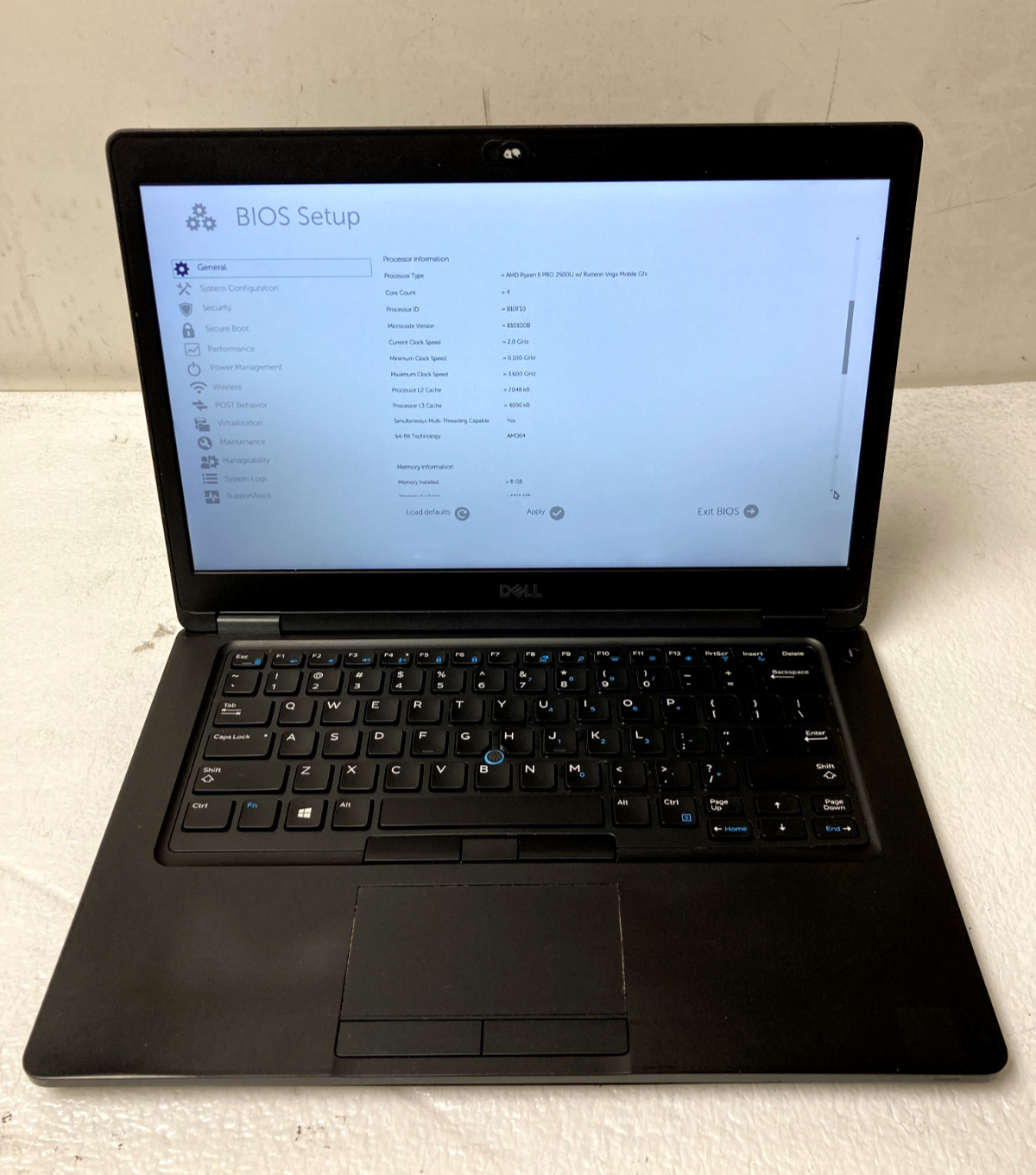 Dell Latitude 5495 14″ Intel AMD Ryzen 5 Pro 2500U 2.0GHz 8GB RAM No HDD Parts