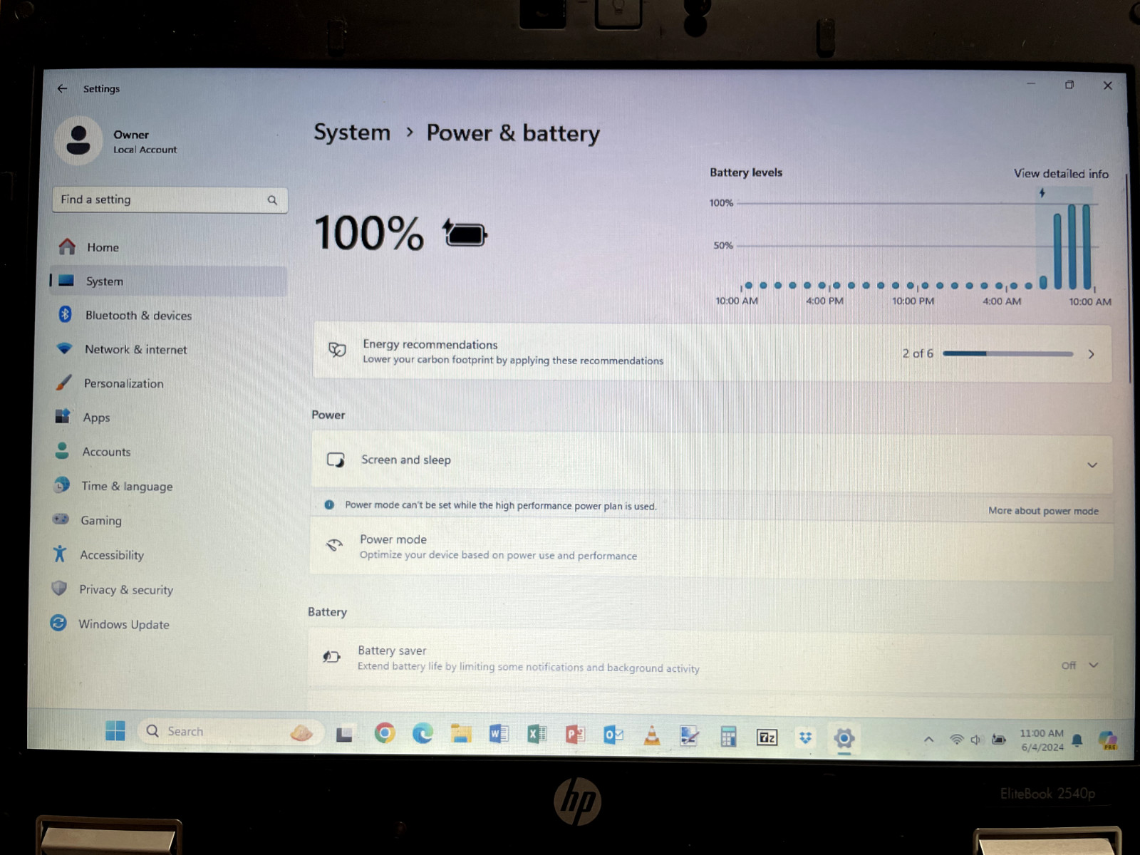 HP Elitebook 2540p Intel i7 2.13GHz Windows 11 Pro 512GB SSD Office Pro 2021