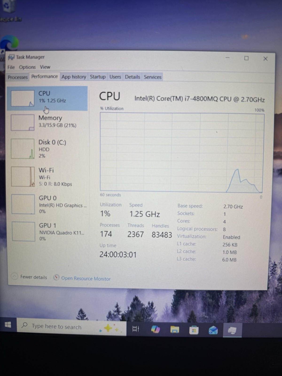 Dell Precision M4800 15.6″ Quad-Core i7-4800 MQ Nvidia k1100m 16GB RAM 500gb HDD