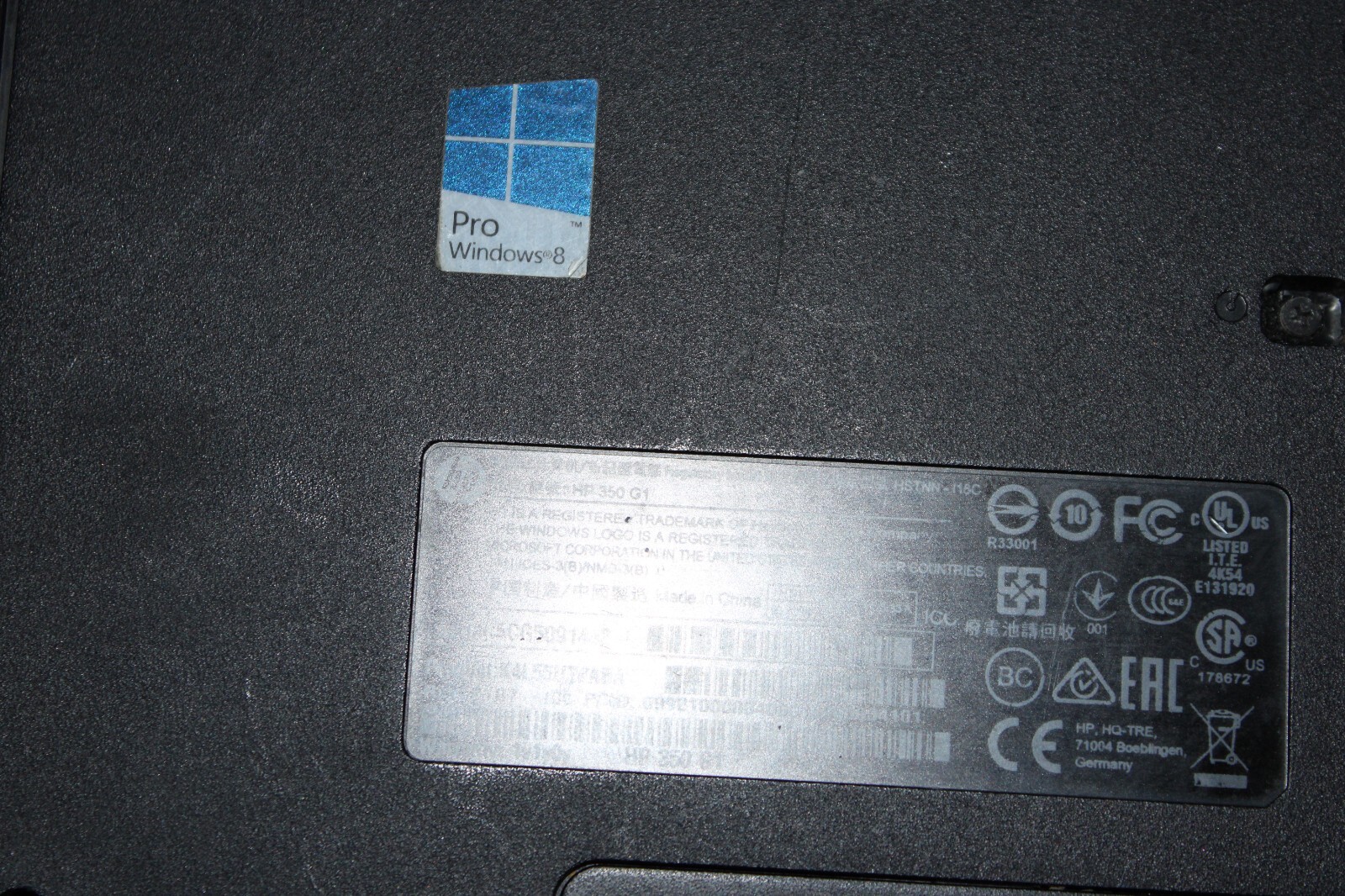 HP 350 G1 Core i7 Laptop 15.6 inch screen