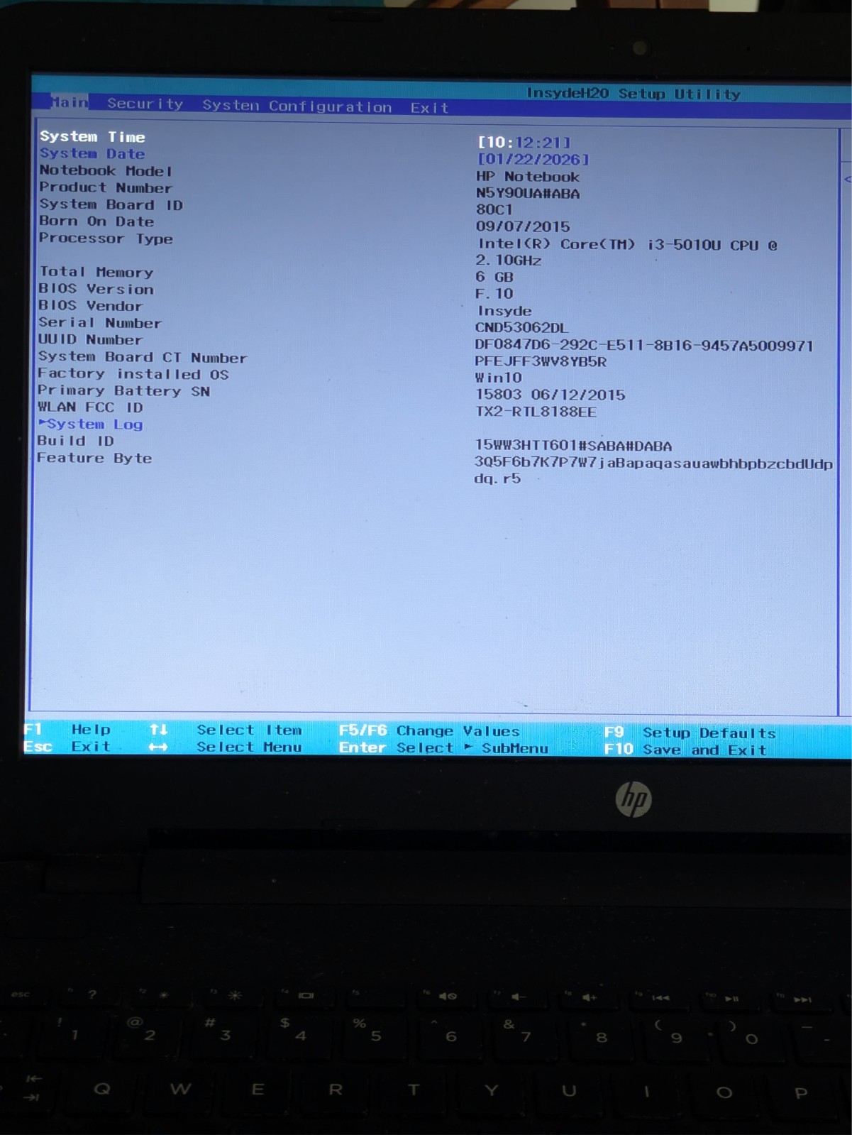 HP Laptop 15-ac121dx Intel i3-5010U 2.10GHz 6GB RAM HDD WIN 10 READ