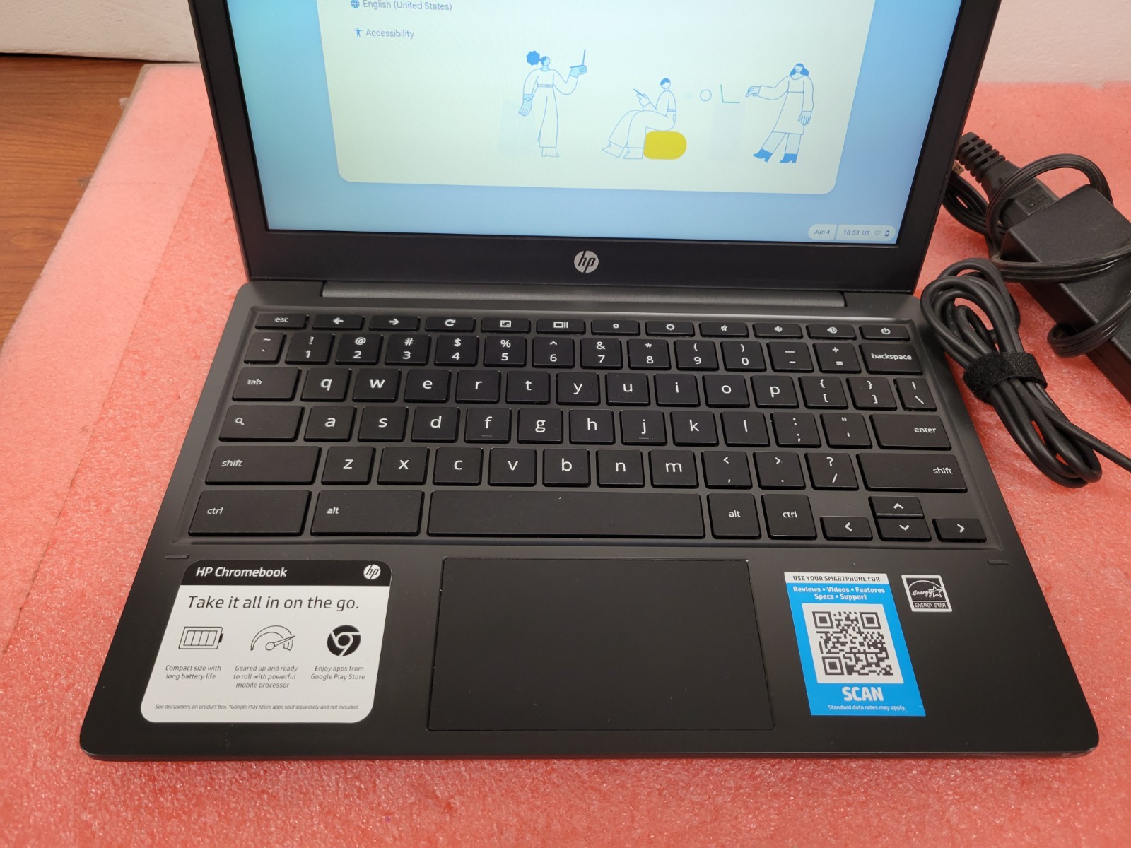 HP Chromebook 11a 11.6″ MediaTek Kompanio 500@1.9GHz 4GB 32GB w/PA | LP491