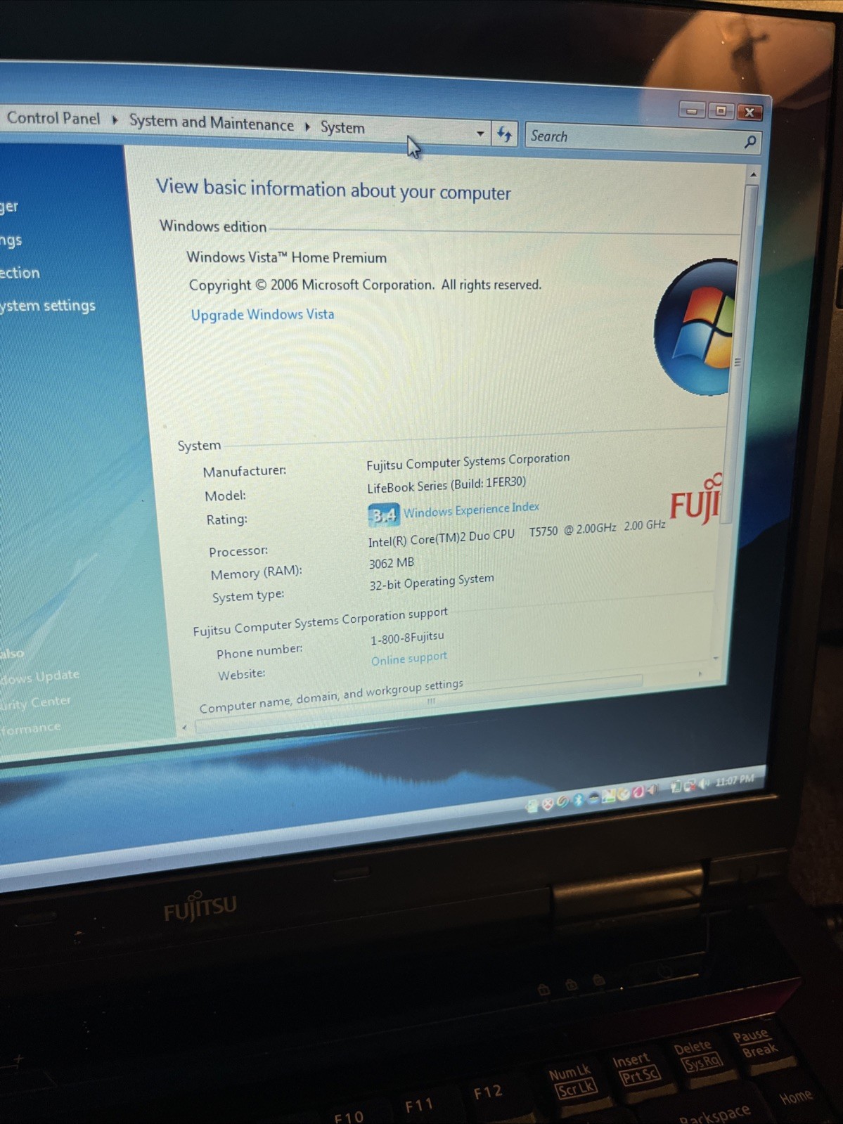 Fujitsu Lifebook A6120 Core 2 Duo, 3GB RAM, Windows Vista Tested And Works