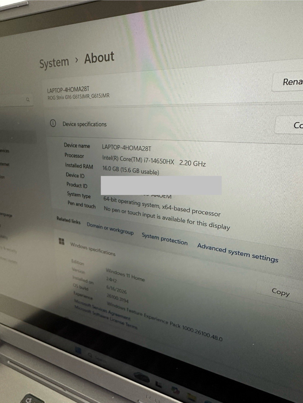 ASUS ROG Strix G16 2025 G615JMR-AS74 16” RTX 5060 i7 14650HX 16GB 1TB New No Box