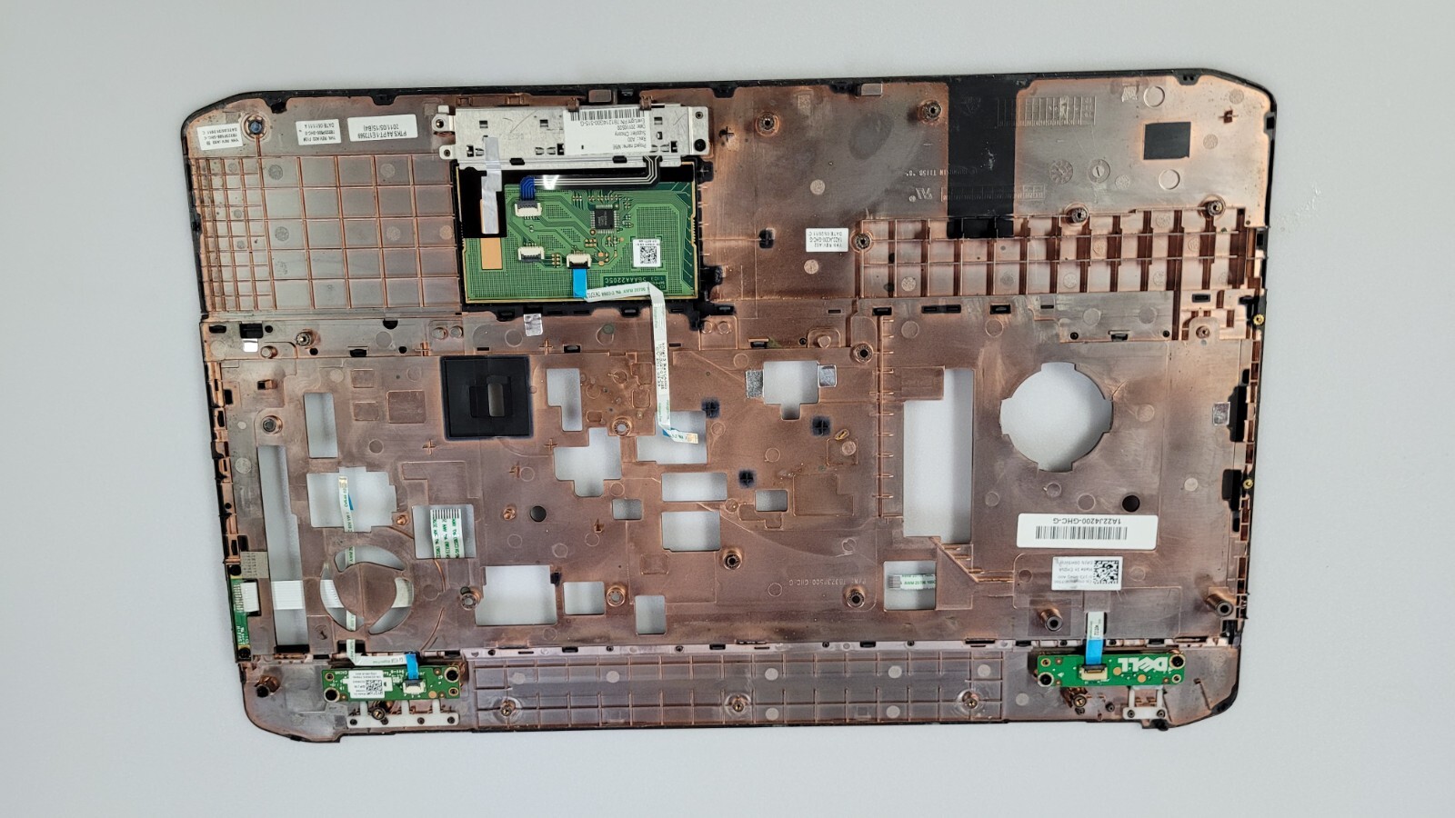 Dell Latitude E5520 palm rest with touch pad and power button